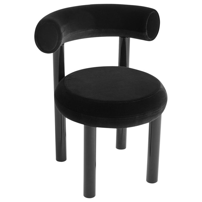 Black (cassia black.jpg) FAT Dining Chair with Black Legs by Tom Dixon