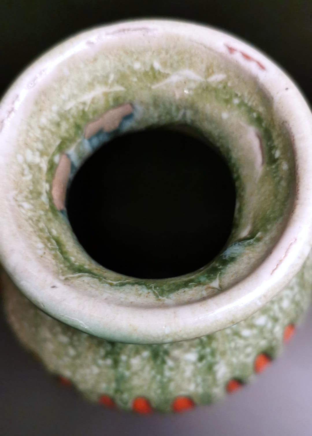 Vase en céramique émaillée de couleur hongroise en lave grasse de style brutaliste en vente 5