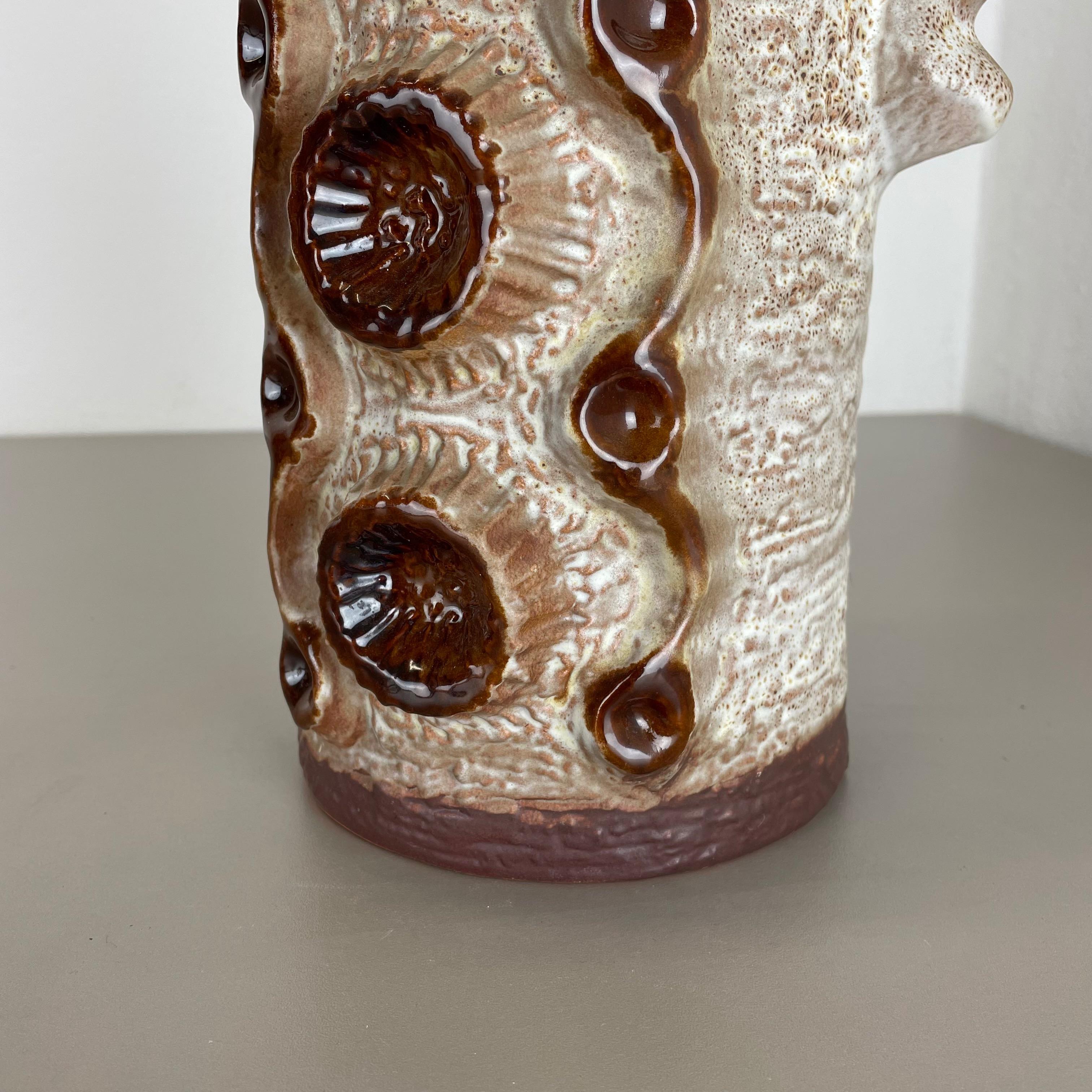 Vaso Brutalista in Ceramica Lava Grassa Heinz Siery Carstens Tönnieshof, Germania, anni '70 in vendita 9