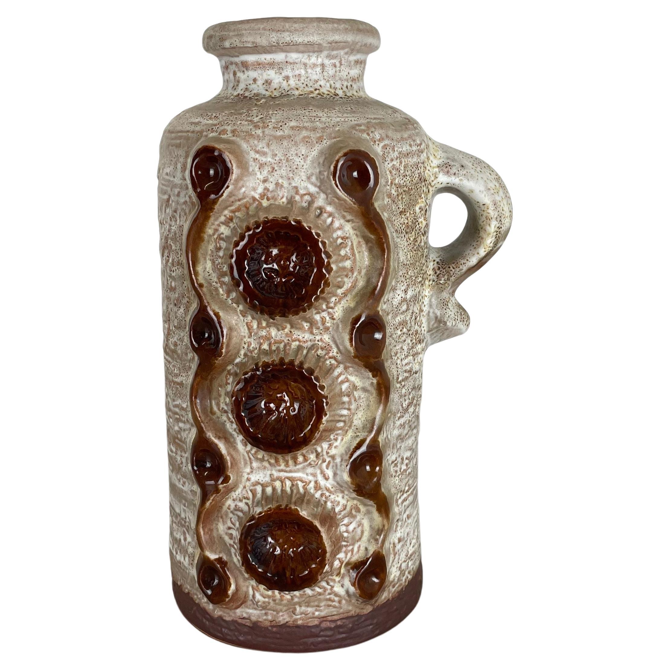 Fette Lava Keramische Brutalistische Vase Heinz Siery Carstens Tönnieshof, Deutschland, 1970er Jahre im Angebot