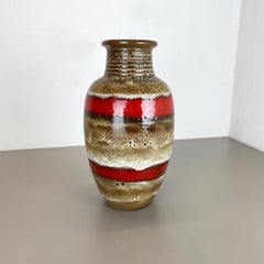 Fat Lava Ceramic Pottery Floor Vase Heinz Siery Carstens Tönnieshof Germany 1970