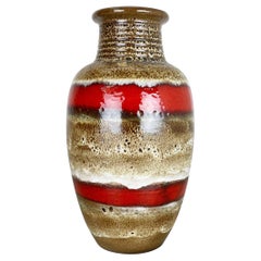 Vase de sol en céramique de lave grasse Heinz Siery Carstens Tnnieshof Allemagne 1970