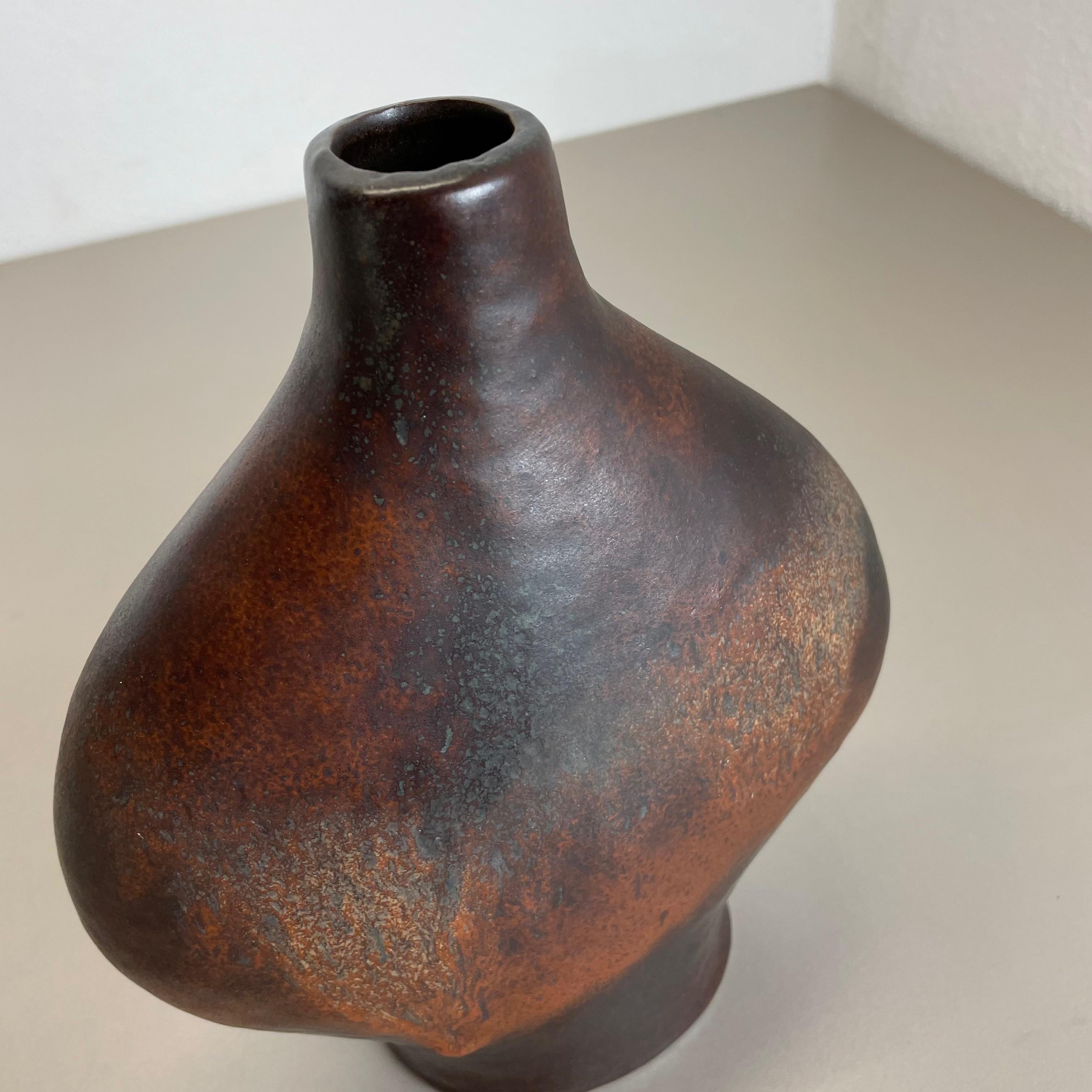 Fat Lava Ceramic Pottery Vase Gerda Heukeroth Carstens Tönnieshof Germany, 1970s For Sale 7
