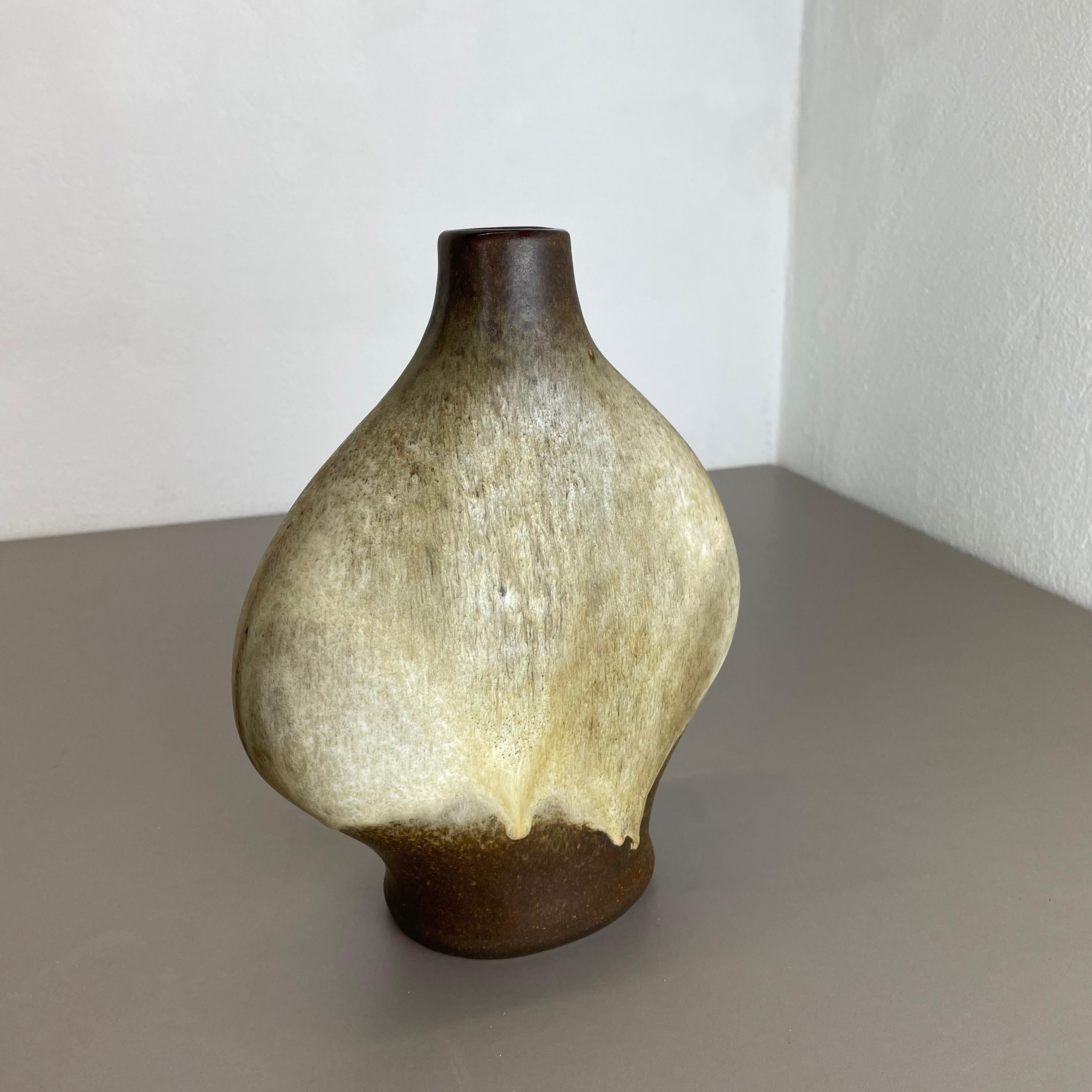 Vaso in ceramica lava grassa Gerda Heukeroth Carstens Tönnieshof Germania, anni '70 in vendita 1