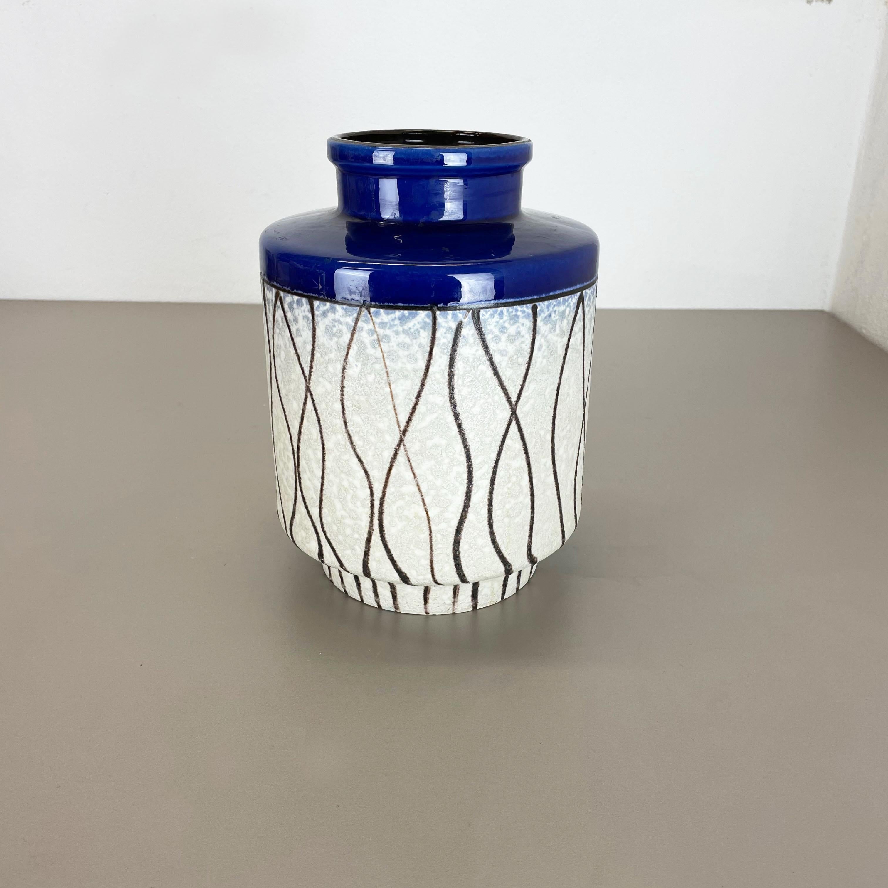 Mid-Century Modern Fat Lava Ceramic Pottery Vase Heinz Siery Carstens Tönnieshof, Germany, 1960s For Sale