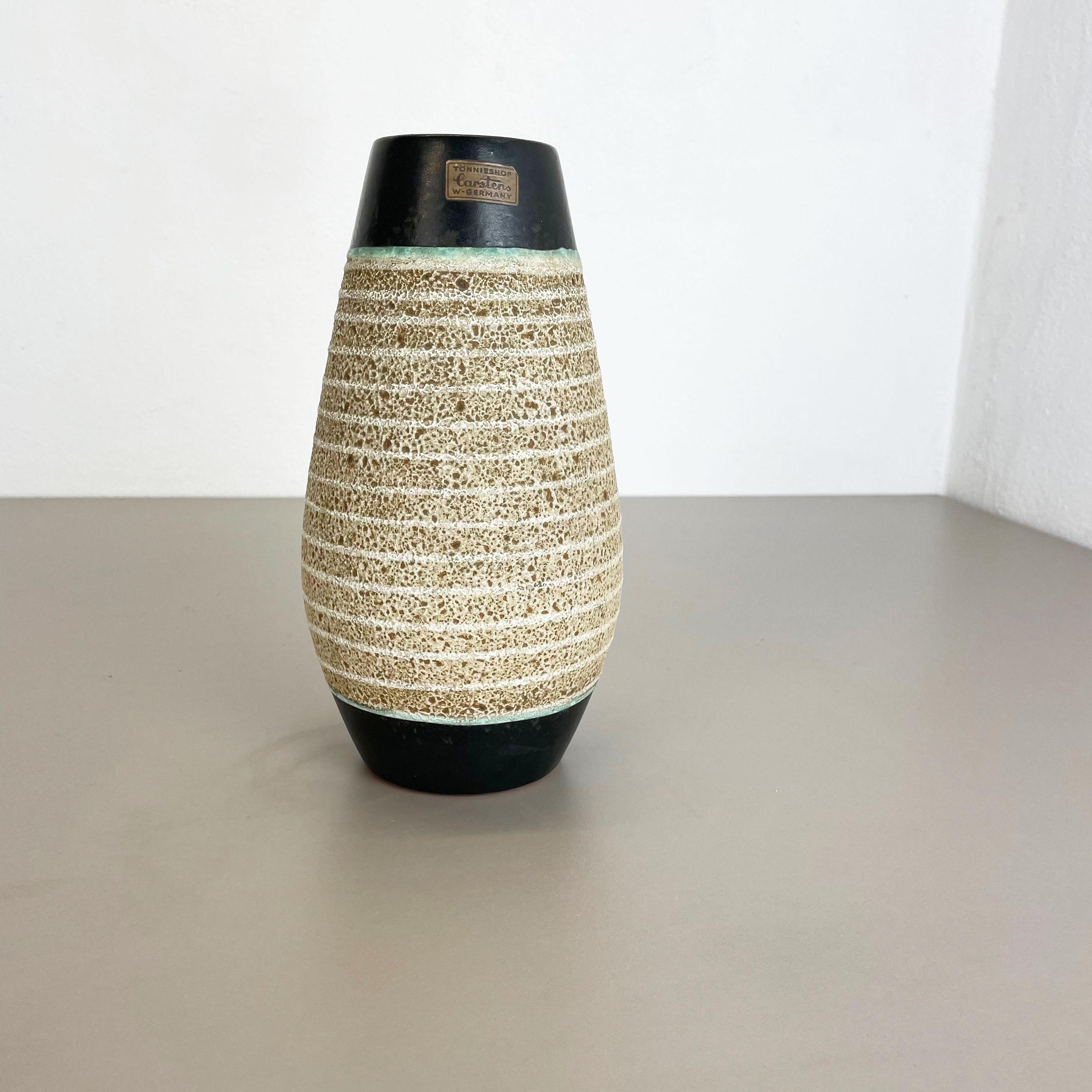 Fat Lava Ceramic Pottery Vase Heinz Siery Carstens Tönnieshof, Germany, 1960s In Good Condition For Sale In Kirchlengern, DE