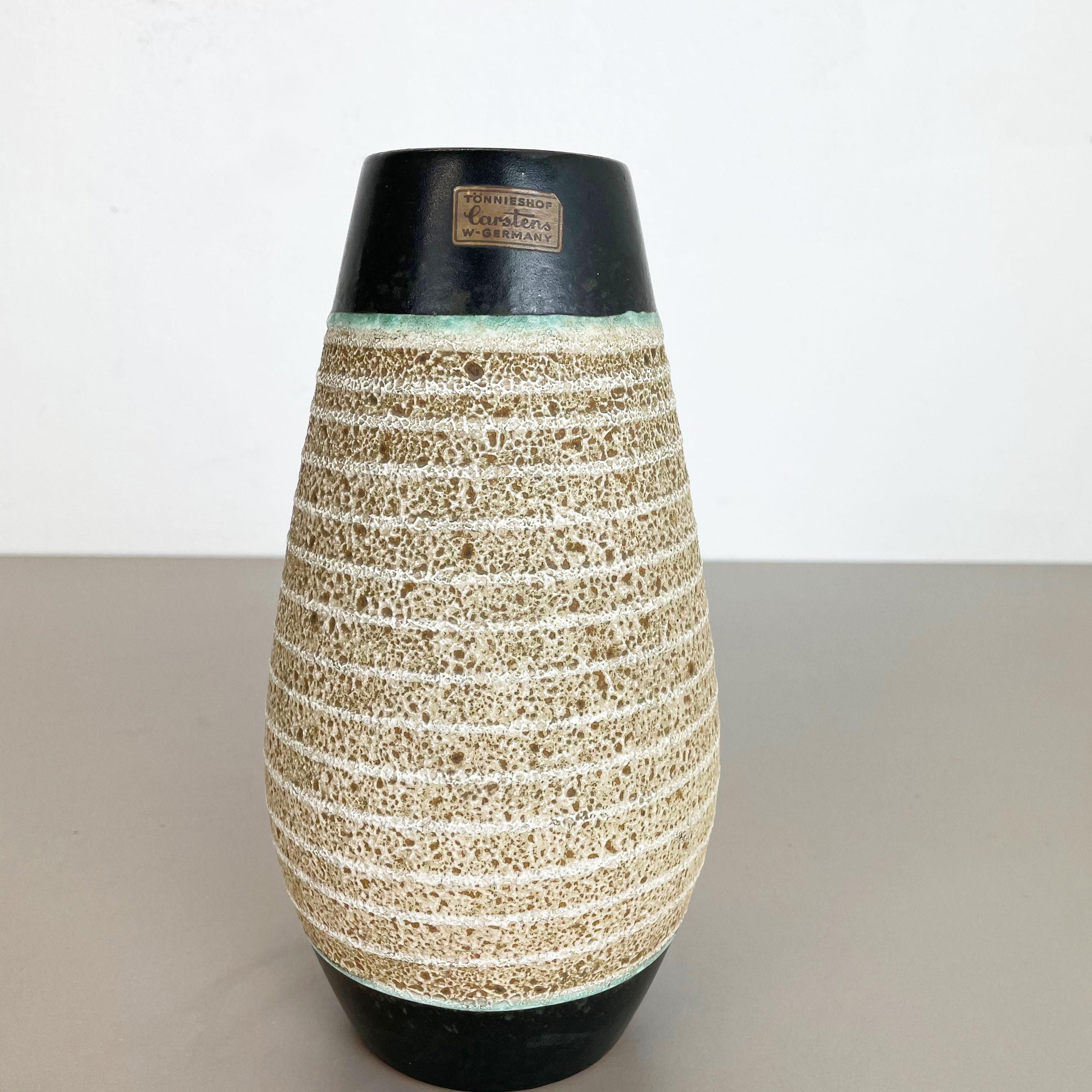20th Century Fat Lava Ceramic Pottery Vase Heinz Siery Carstens Tönnieshof, Germany, 1960s For Sale
