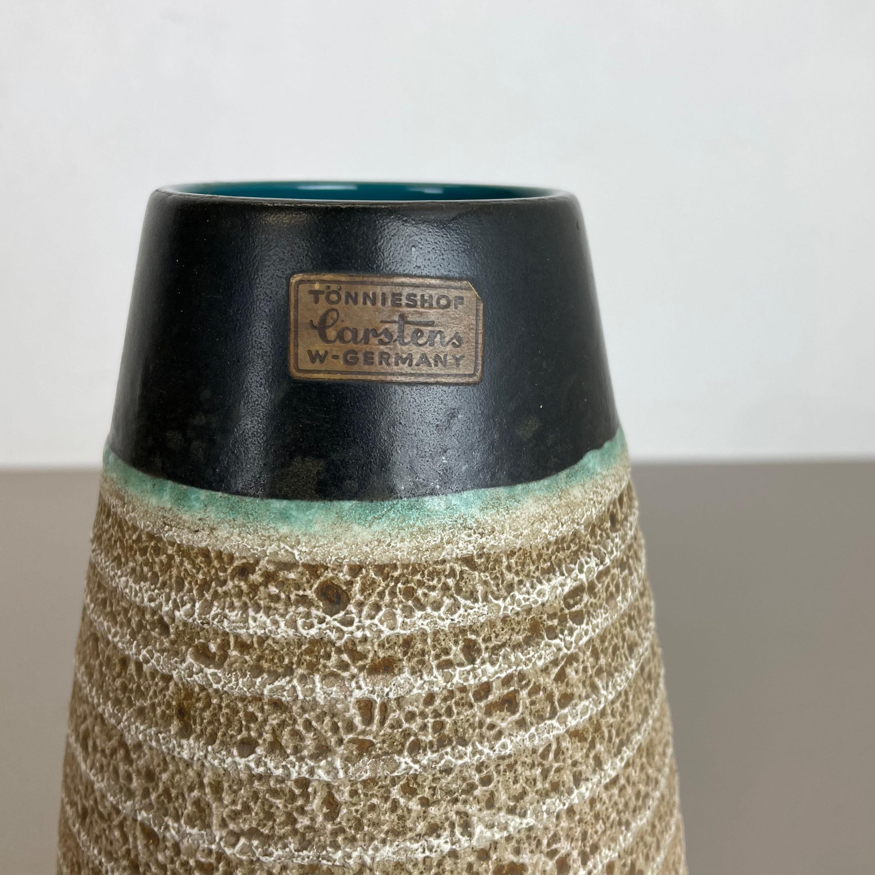 20ième siècle Vase en céramique de lave grasse Heinz Siery Carstens Tnnieshof, Allemagne, années 1960 en vente
