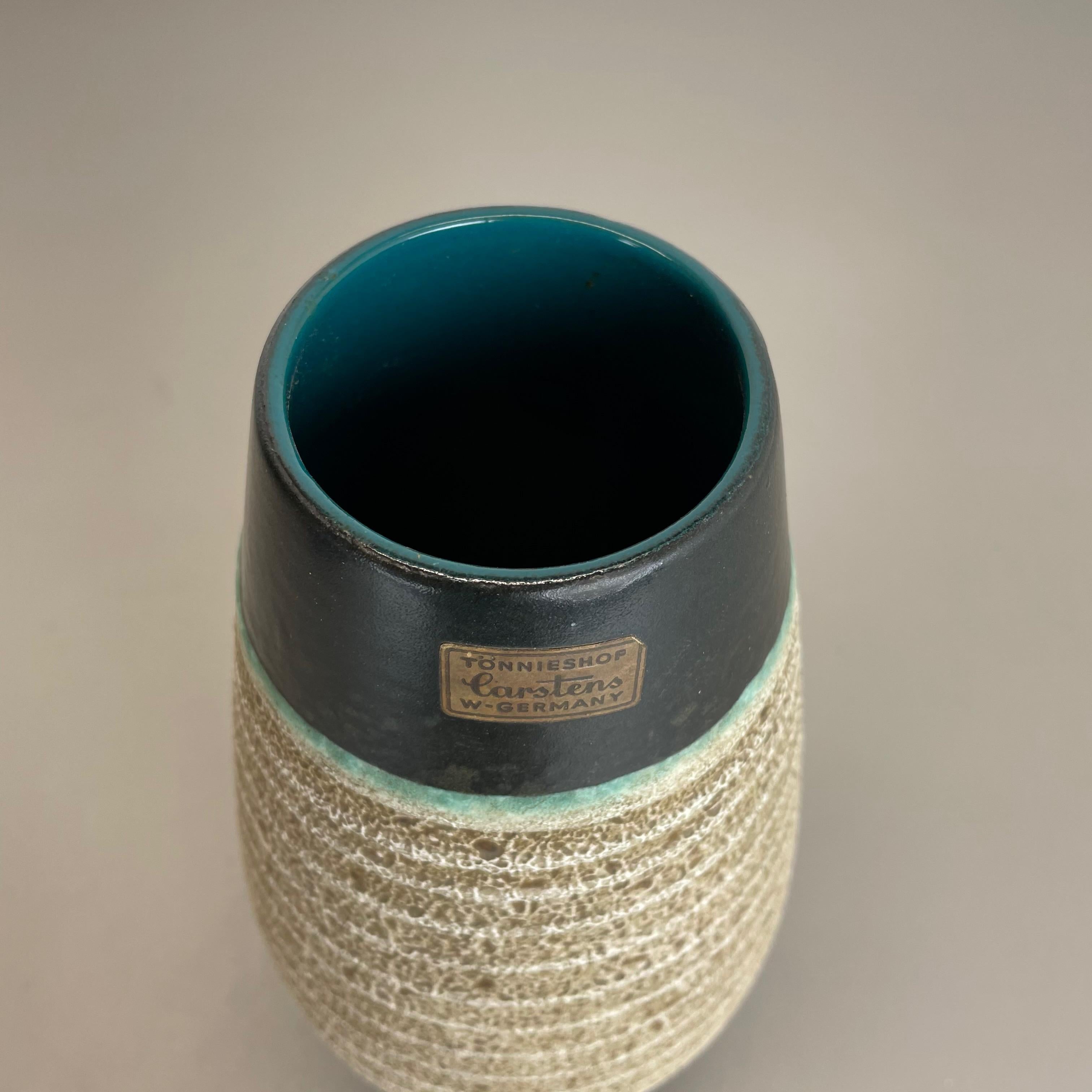 Céramique Vase en céramique de lave grasse Heinz Siery Carstens Tnnieshof, Allemagne, années 1960 en vente