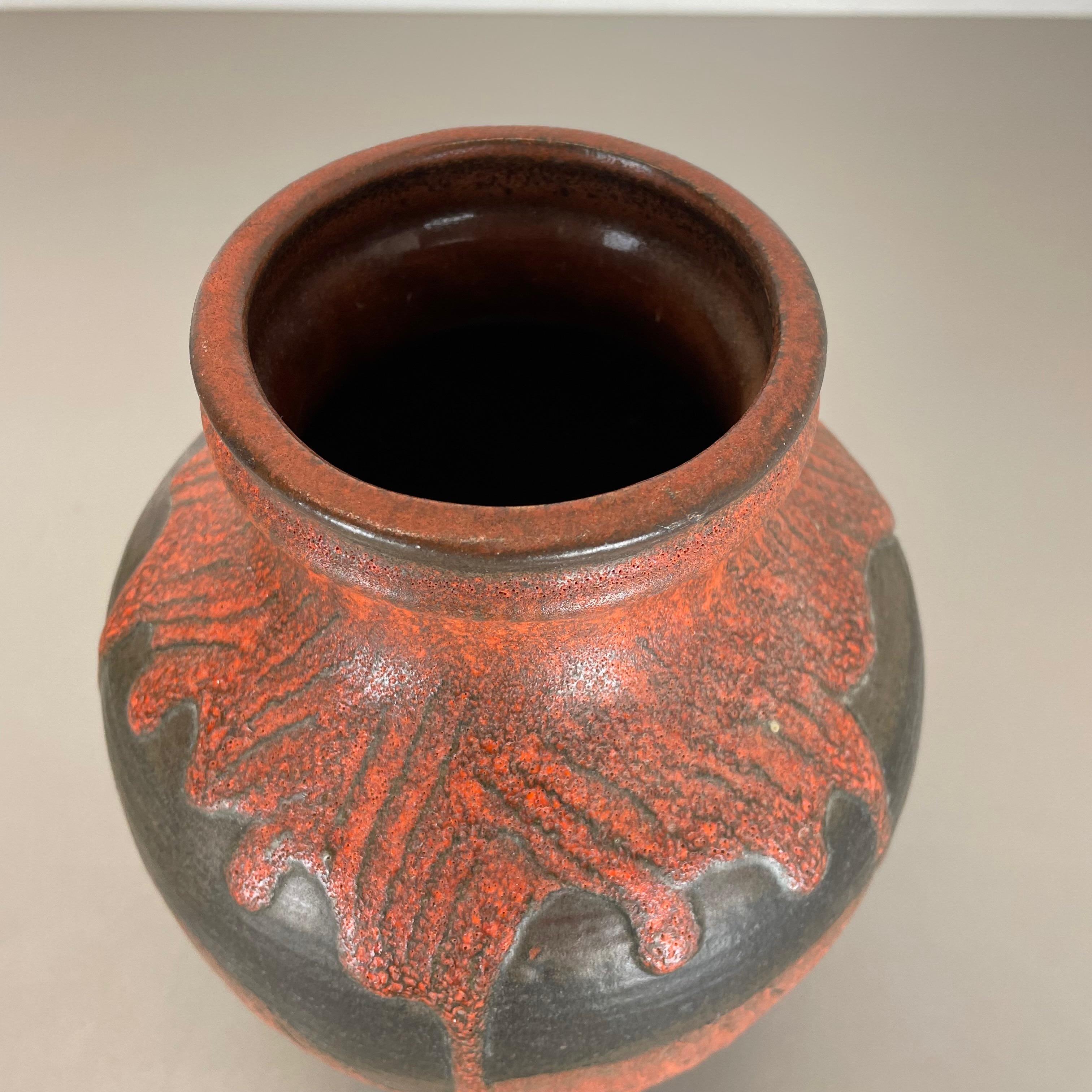 Fat Lava Ceramic Pottery Vase Heinz Siery Carstens Tönnieshof, Germany, 1970s For Sale 5