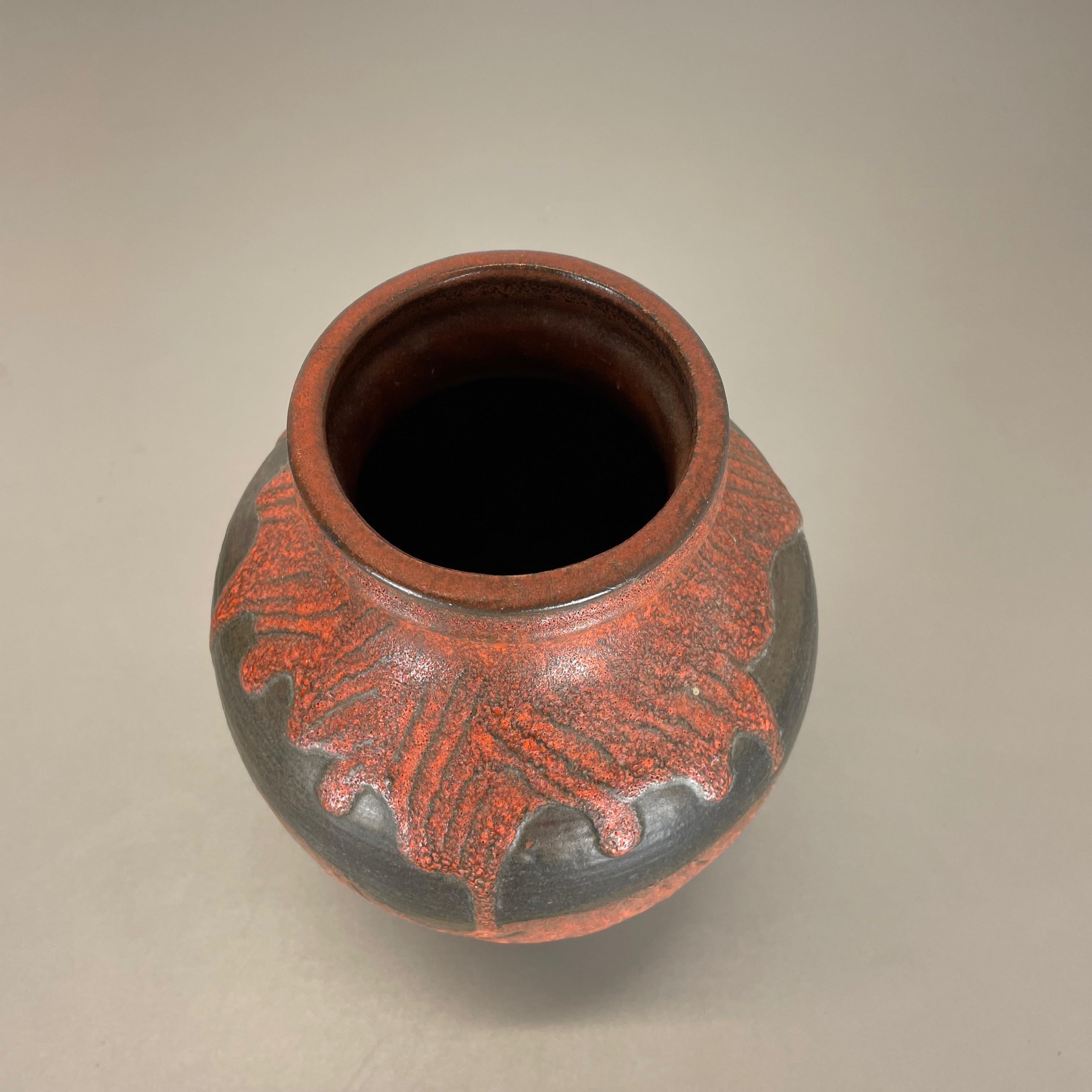 Fat Lava Ceramic Pottery Vase Heinz Siery Carstens Tönnieshof, Germany, 1970s For Sale 6