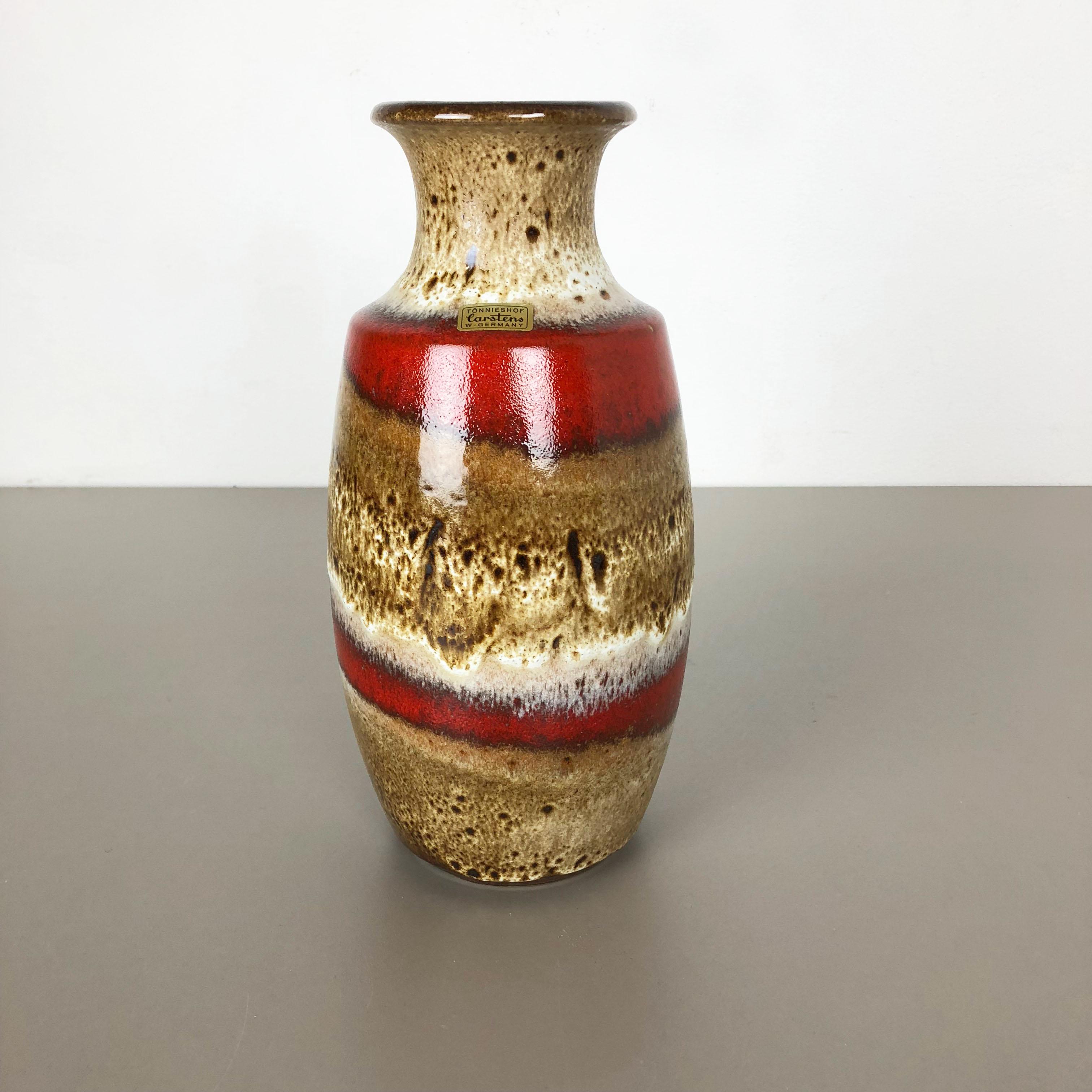 Fat Lava Ceramic Pottery Vase Heinz Siery Carstens Tönnieshof, Germany, 1970s For Sale 9