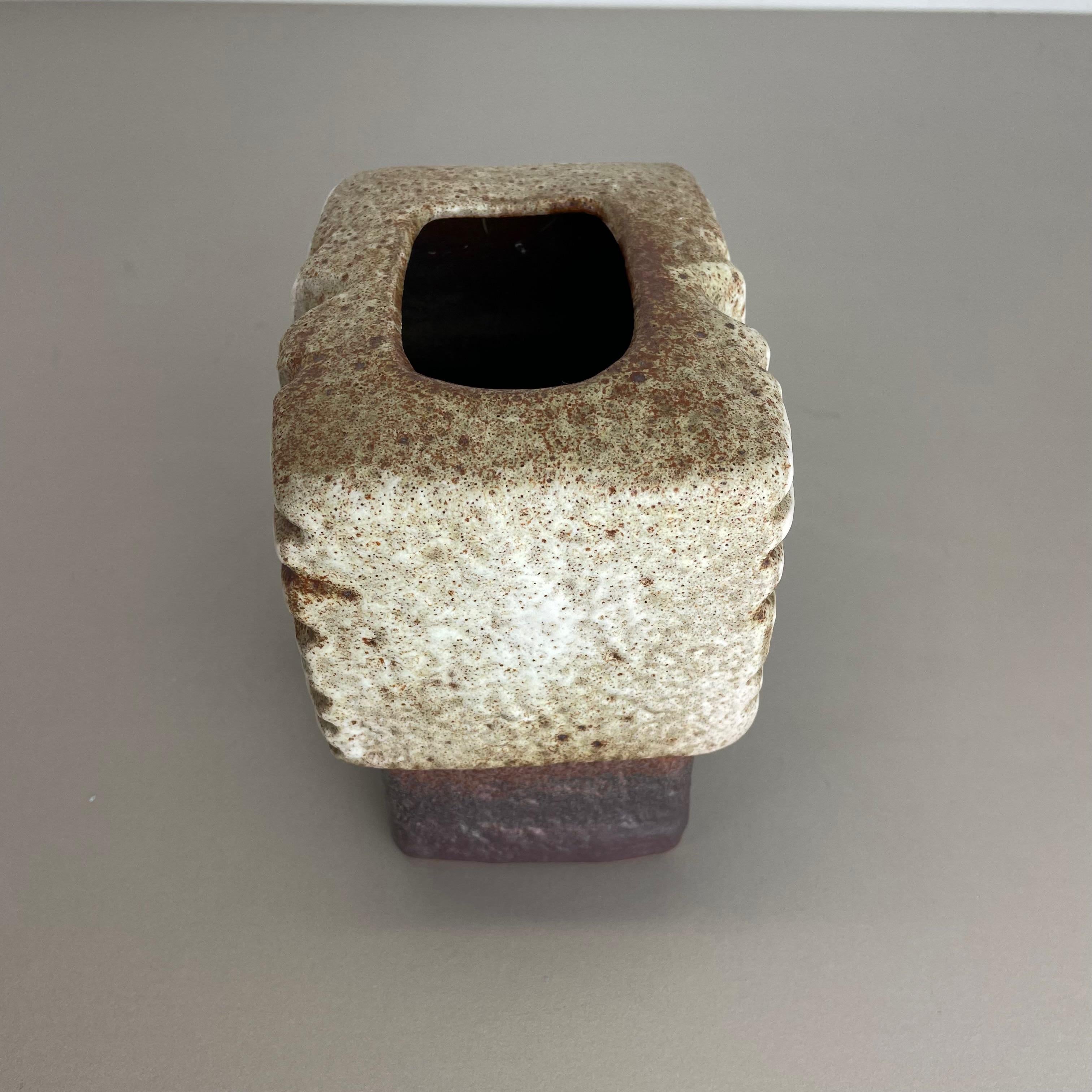 Vase aus fetter Lava-Keramik Heinz Siery Carstens Tönnieshof, Deutschland, 1970er Jahre im Angebot 9