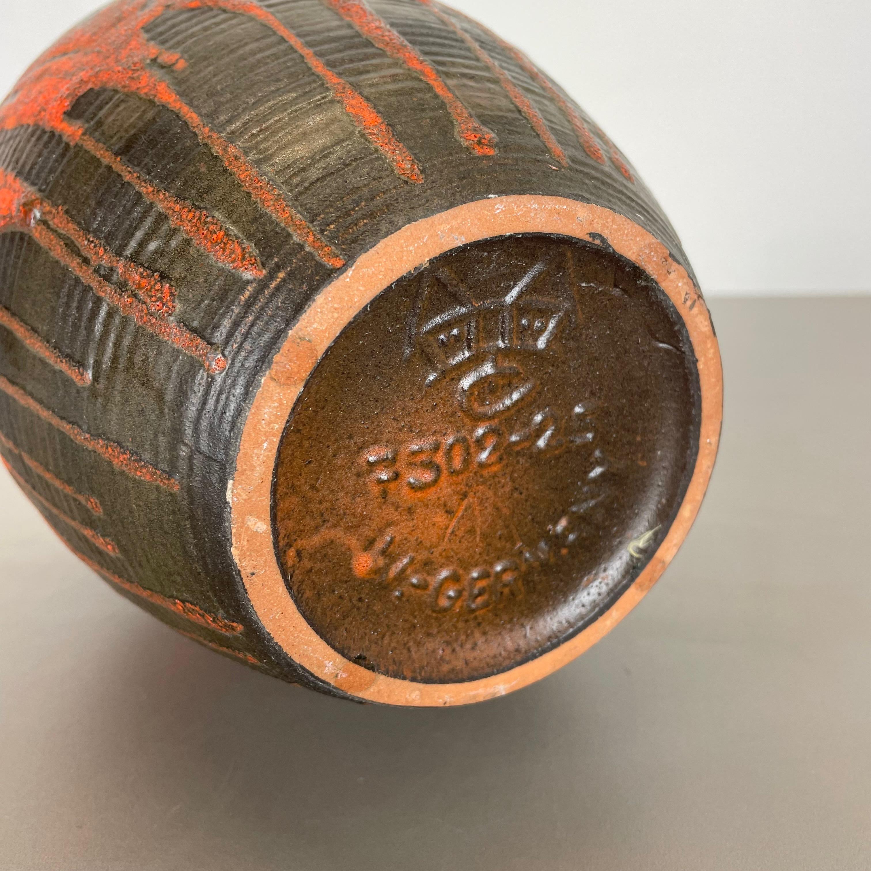 Vase aus fetter Lava-Keramik Heinz Siery Carstens Tönnieshof, Deutschland, 1970er Jahre im Angebot 10