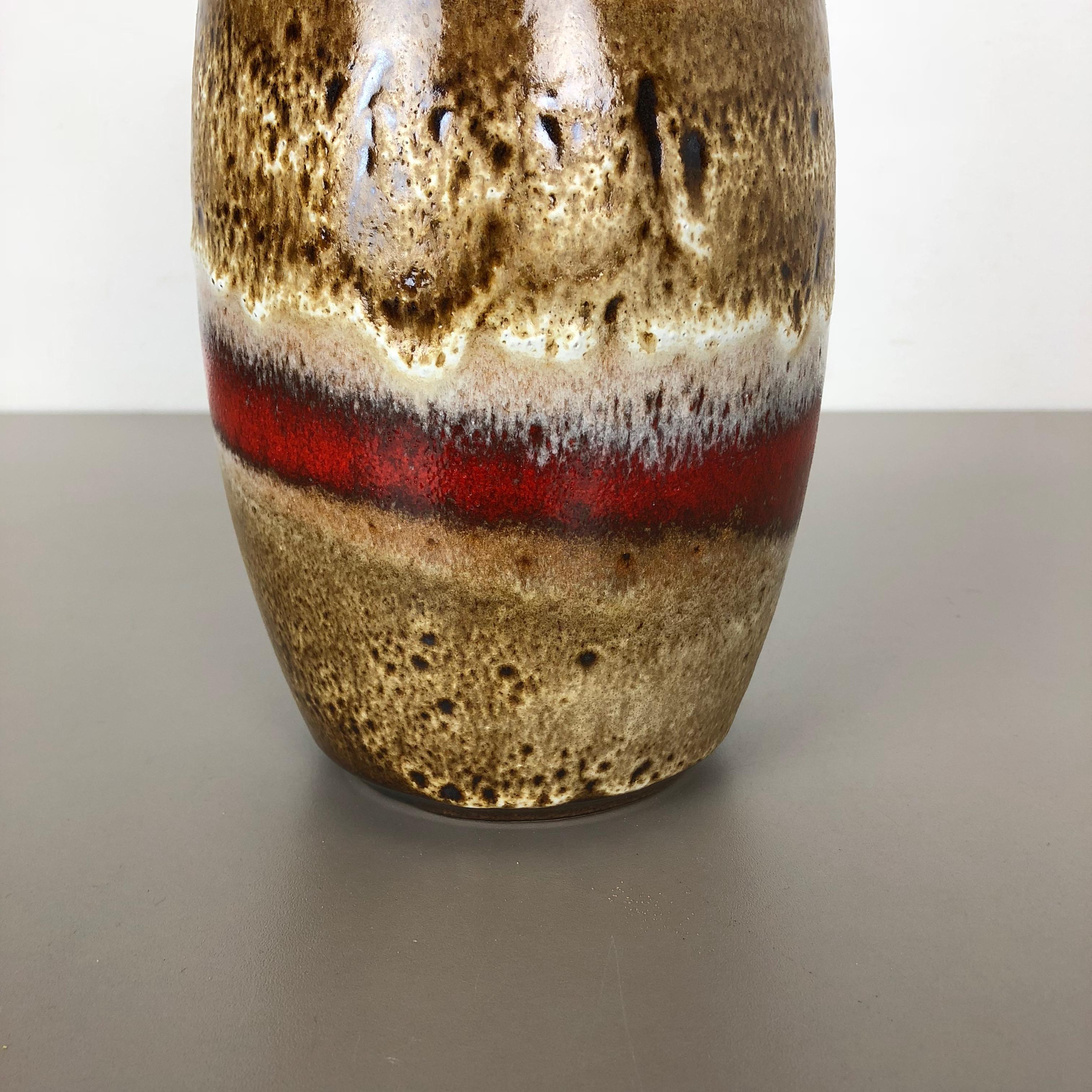 Mid-Century Modern Fat Lava Ceramic Pottery Vase Heinz Siery Carstens Tönnieshof, Germany, 1970s For Sale