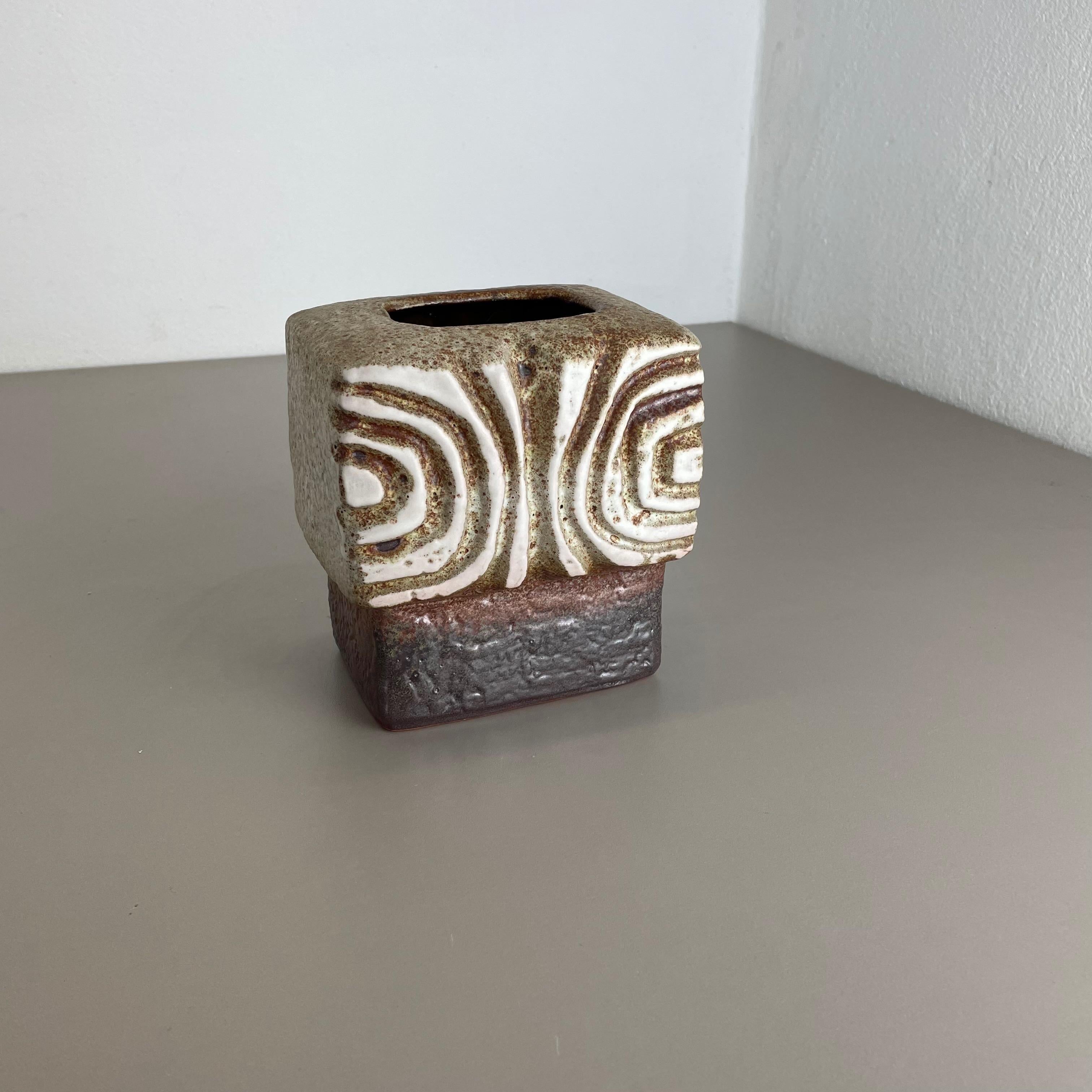 Vase aus fetter Lava-Keramik Heinz Siery Carstens Tönnieshof, Deutschland, 1970er Jahre im Zustand „Gut“ im Angebot in Kirchlengern, DE