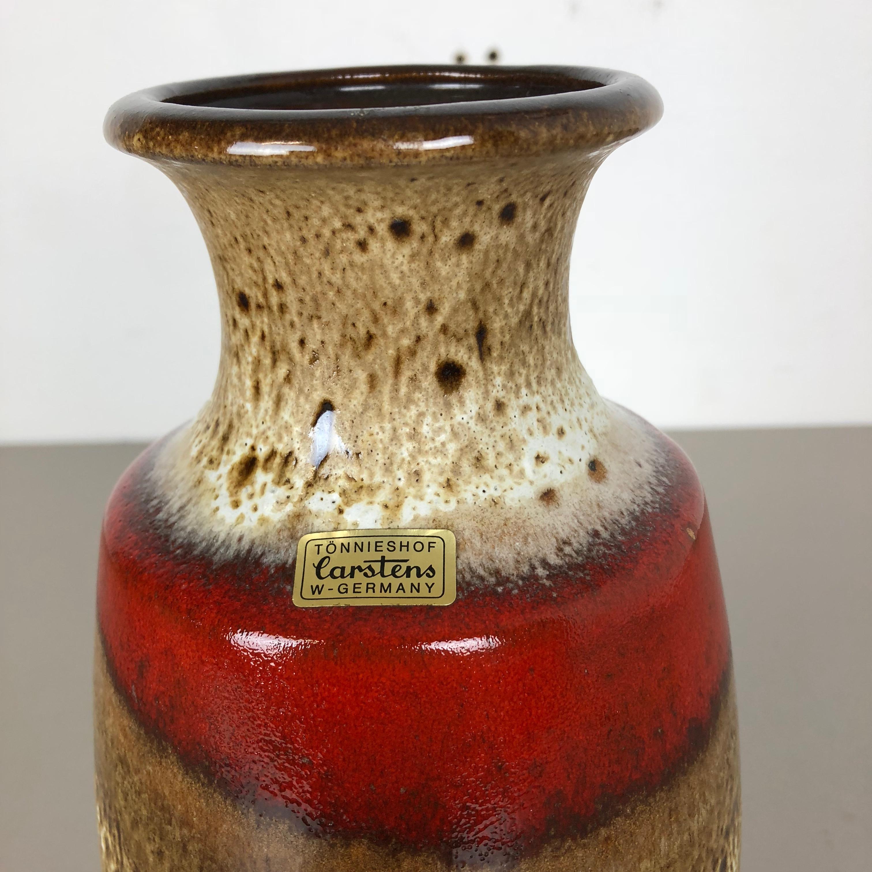 20th Century Fat Lava Ceramic Pottery Vase Heinz Siery Carstens Tönnieshof, Germany, 1970s