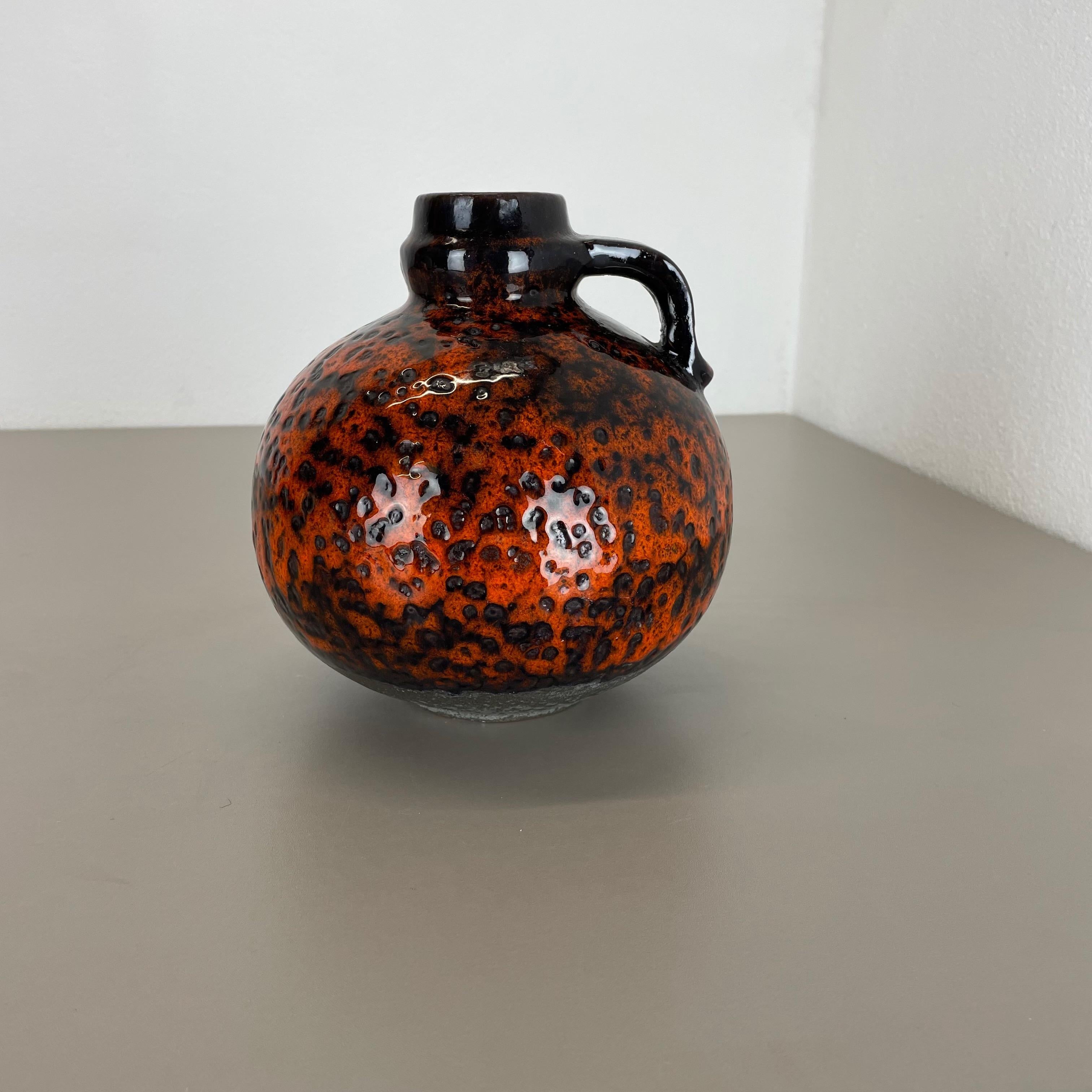 20th Century Fat Lava Ceramic Pottery Vase Heinz Siery Carstens Tönnieshof, Germany, 1970s