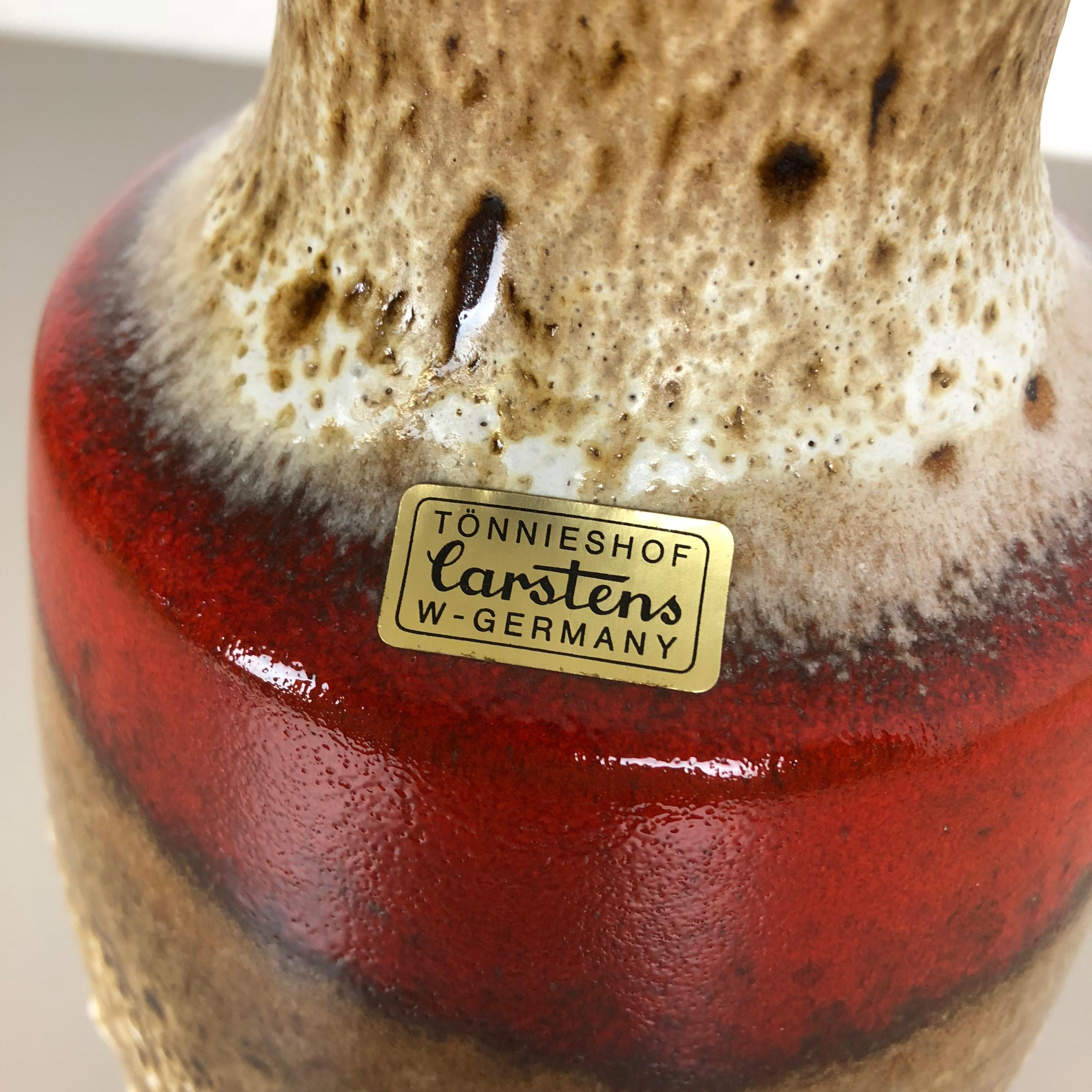 Fat Lava Ceramic Pottery Vase Heinz Siery Carstens Tönnieshof, Germany, 1970s For Sale 1