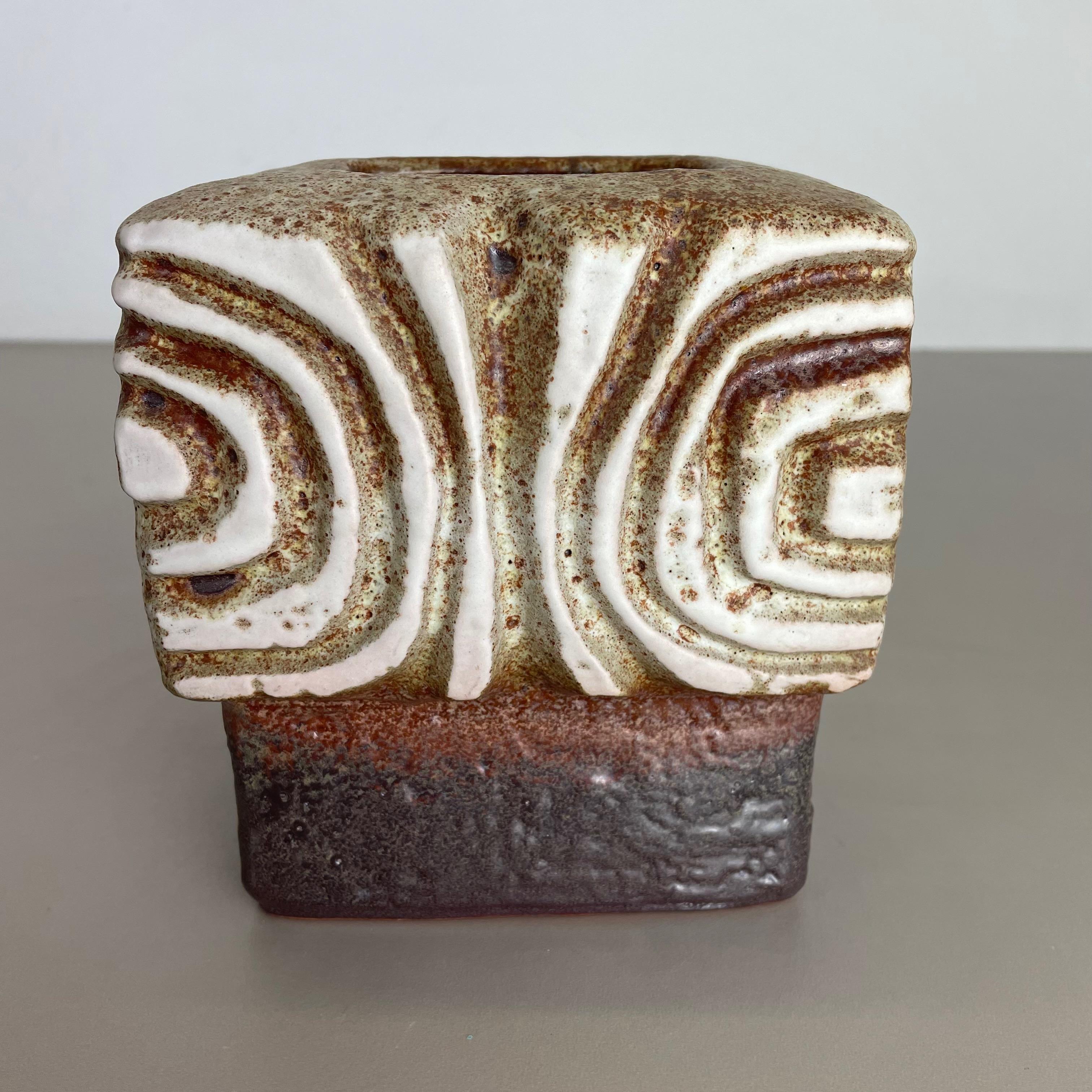 Vase aus fetter Lava-Keramik Heinz Siery Carstens Tönnieshof, Deutschland, 1970er Jahre im Angebot 2
