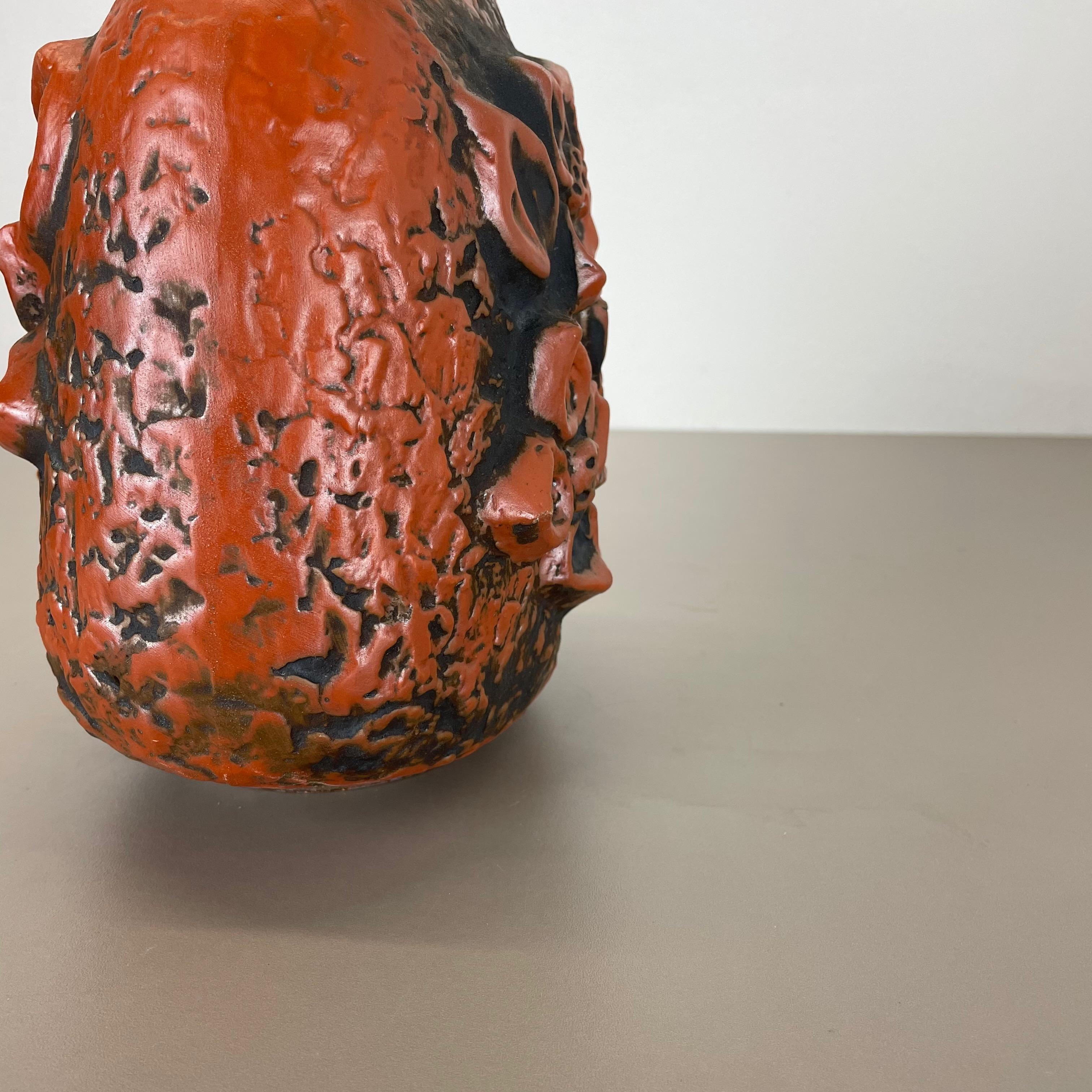 Vase en céramique de lave grasse Heinz Siery Carstens Tnnieshof, Allemagne, 1970 en vente 1