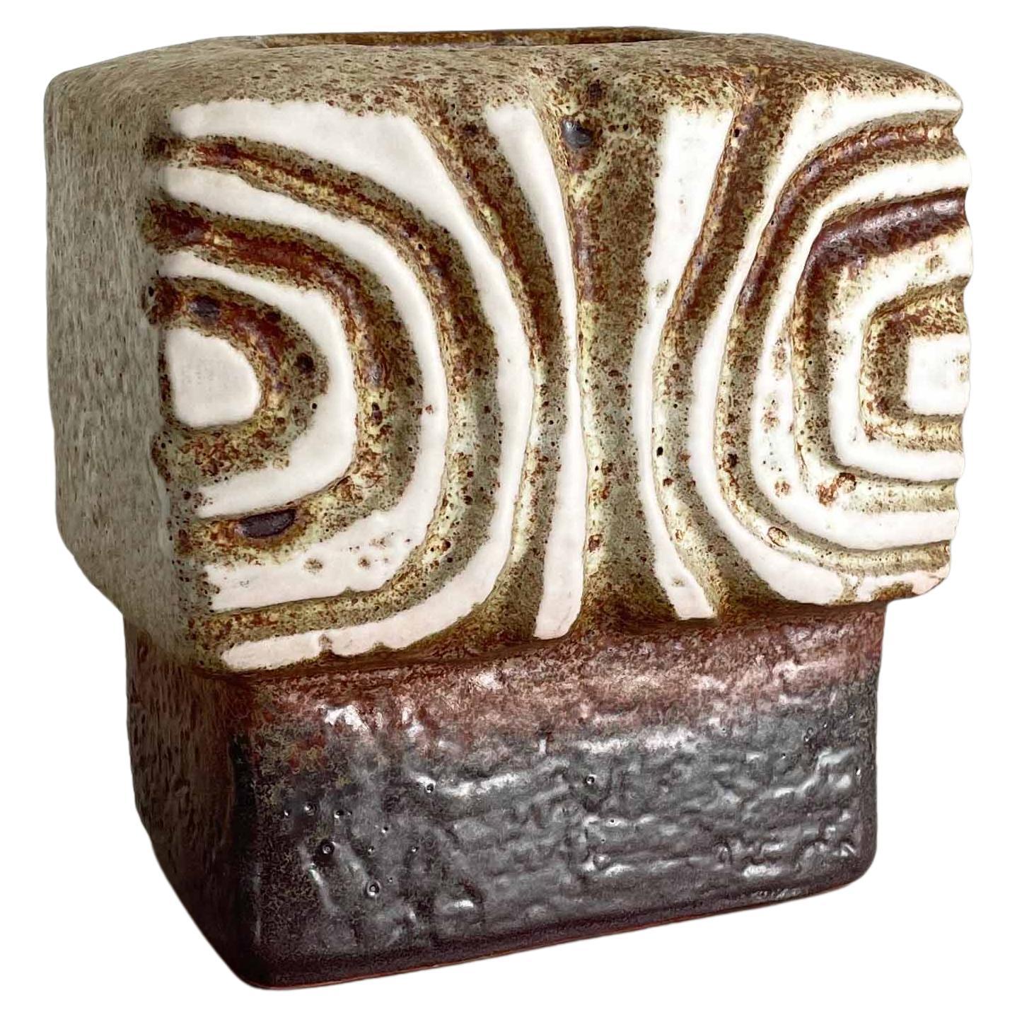 Vaso in ceramica Lava Grassa Heinz Siery Carstens Tönnieshof, Germania, anni '1970