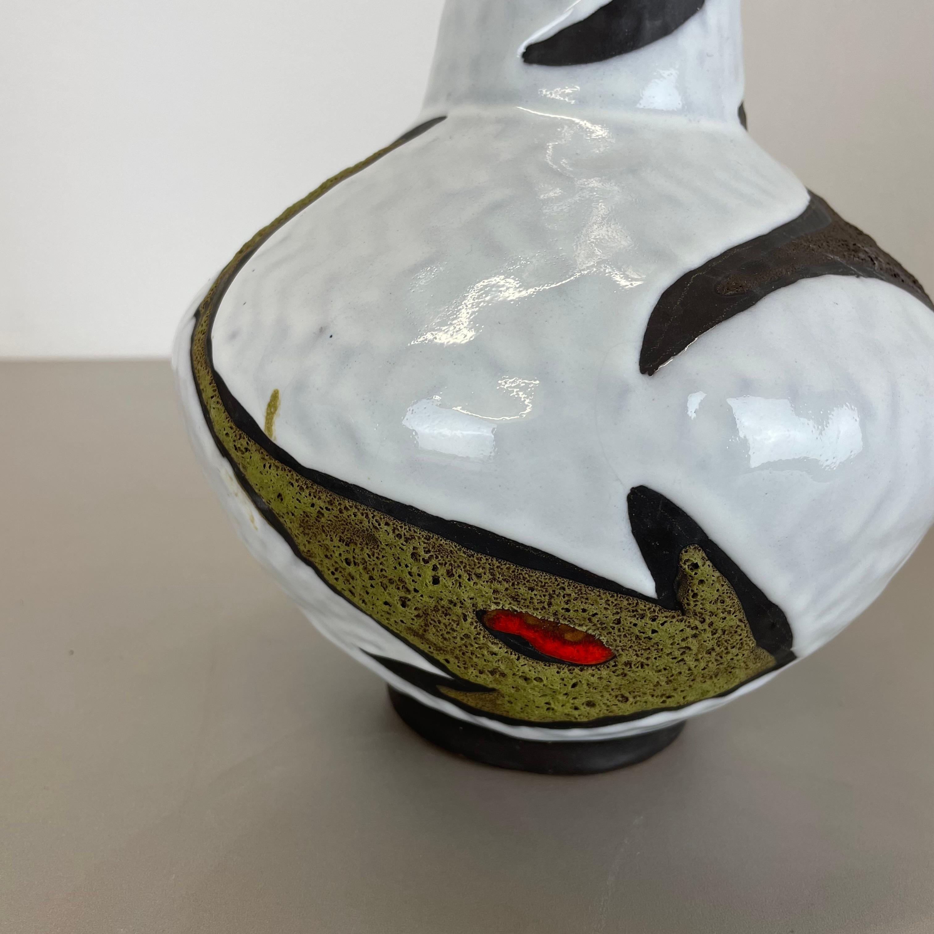 20th Century Fat Lava Ceramic Vase 103 