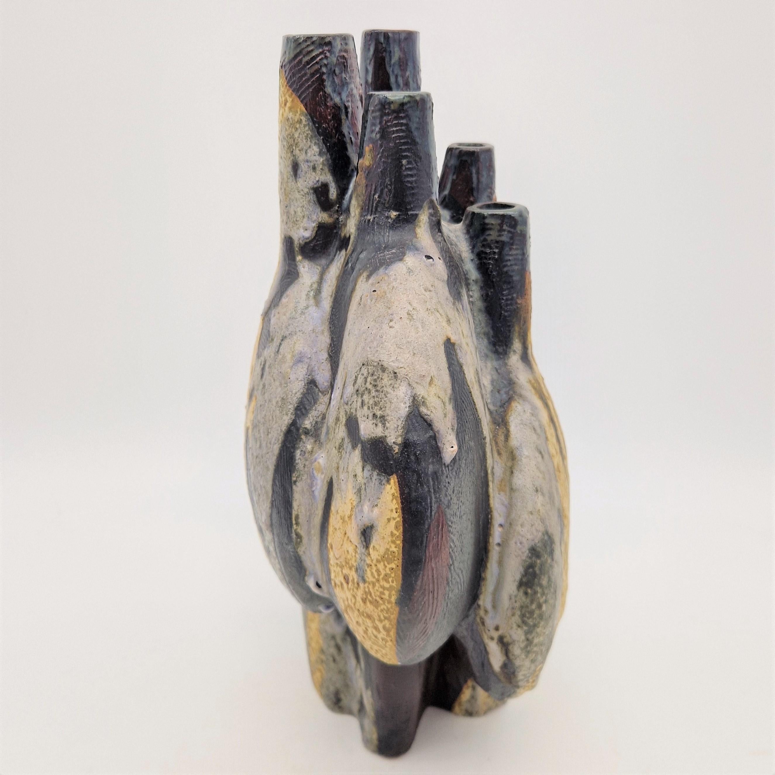 Vaso in ceramica Fat Lava di Helmut Friedrich Schäffenacker, anni '60 in vendita 3
