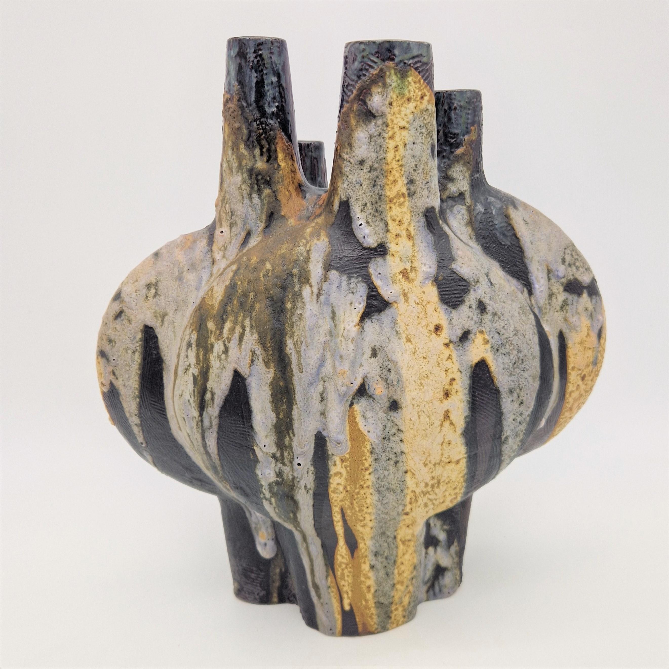 Vaso in ceramica Fat Lava di Helmut Friedrich Schäffenacker, anni '60 in vendita 4
