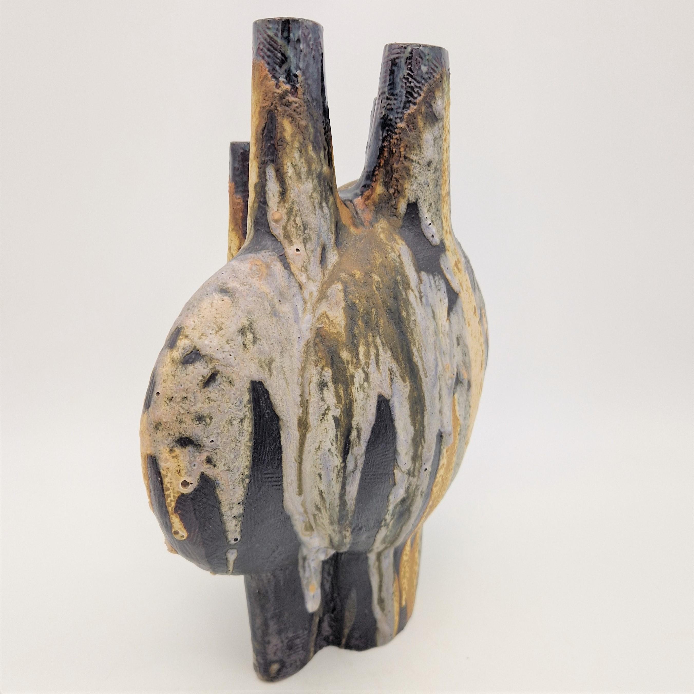 Mid-Century moderno Vaso in ceramica Fat Lava di Helmut Friedrich Schäffenacker, anni '60 in vendita