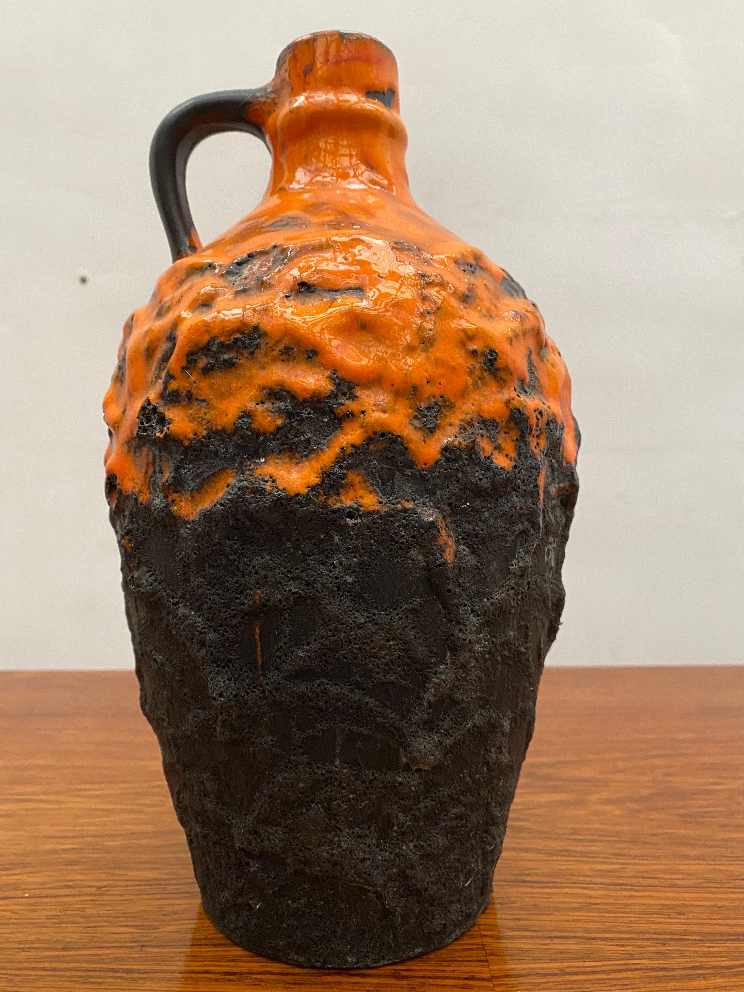 Mid-Century Modern Vase en céramique de lave grasse Carstens Tönnieshof, Allemagne, années 1960 en vente