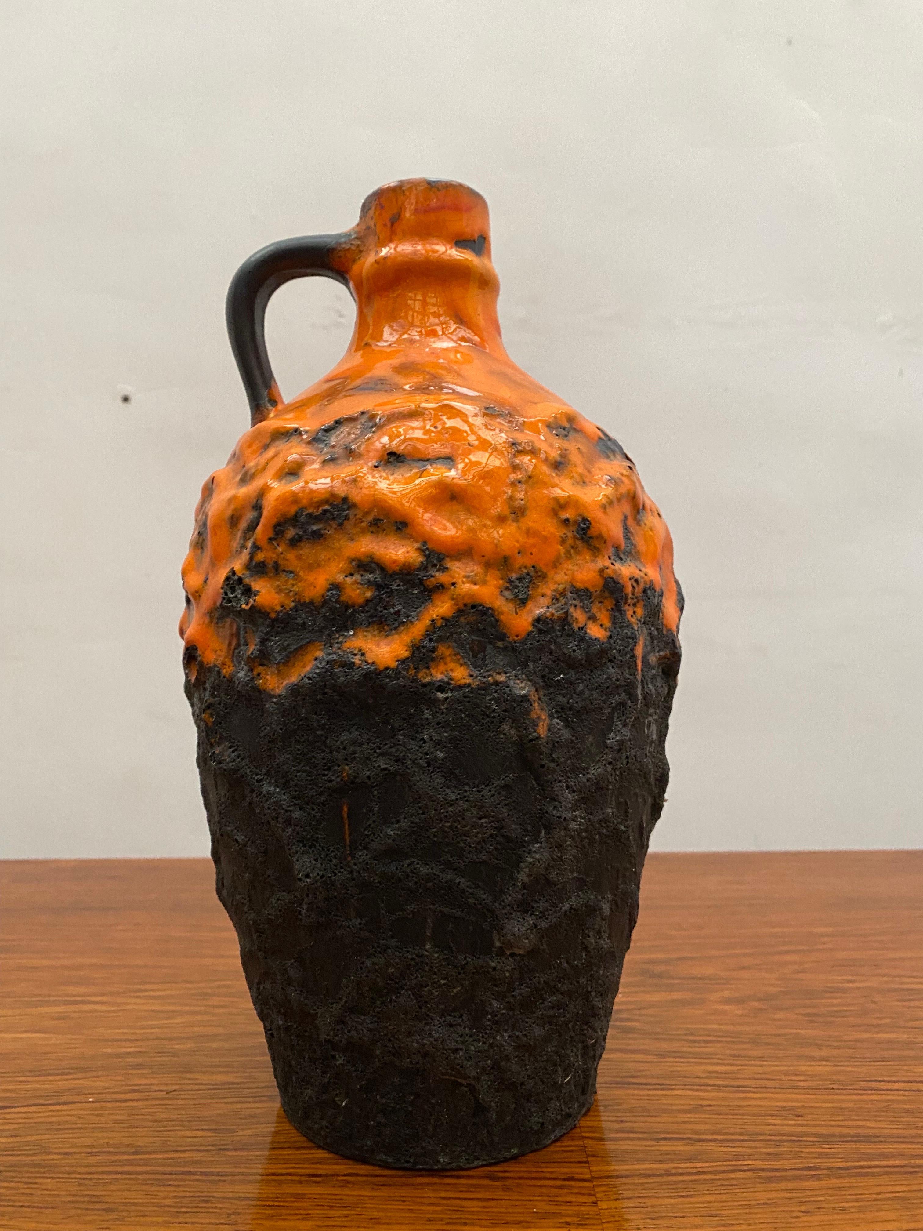 Allemand Vase en céramique de lave grasse Carstens Tönnieshof, Allemagne, années 1960 en vente