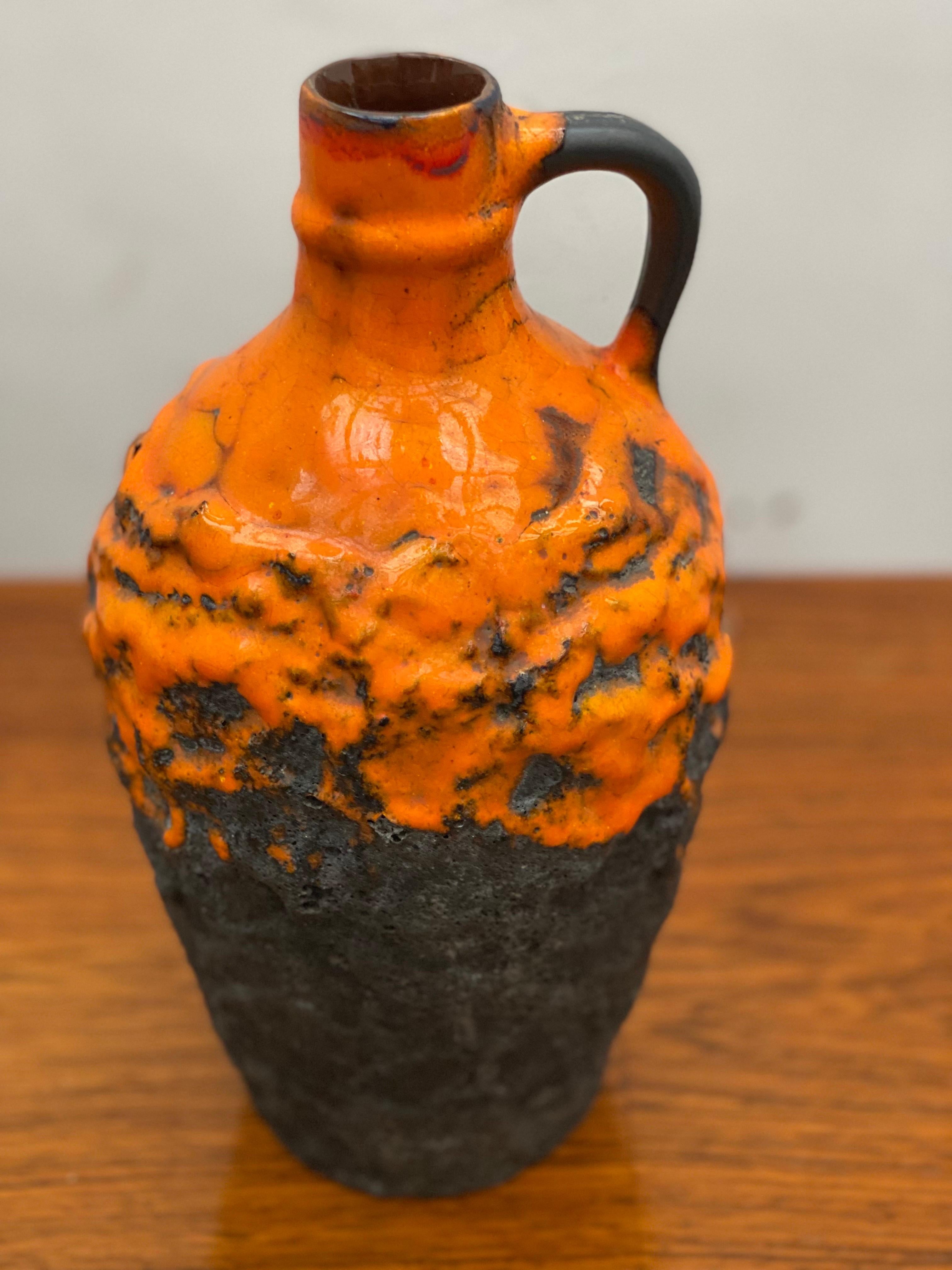 Milieu du XXe siècle Vase en céramique de lave grasse Carstens Tönnieshof, Allemagne, années 1960 en vente