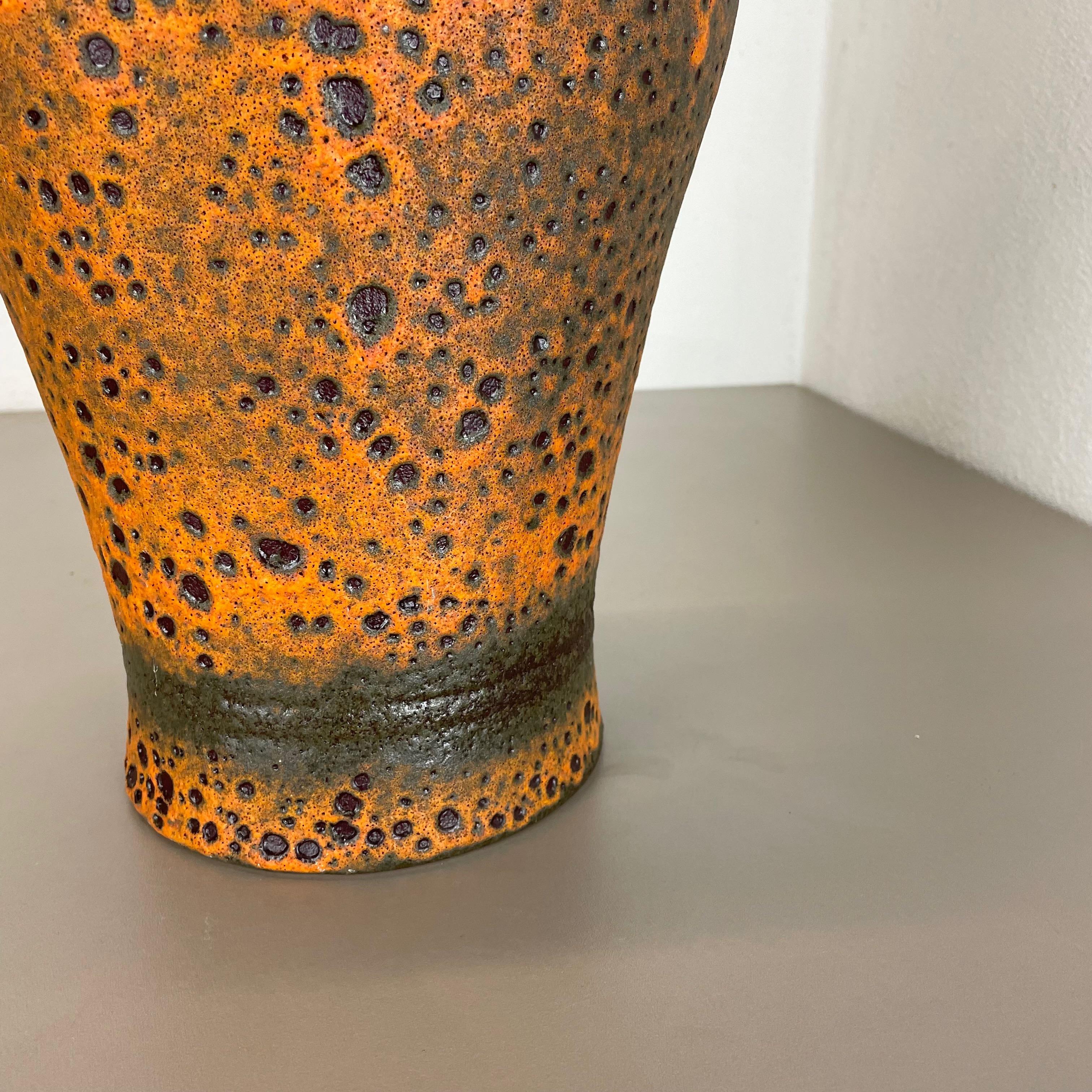 20th Century Fat Lava Ceramic Vase 