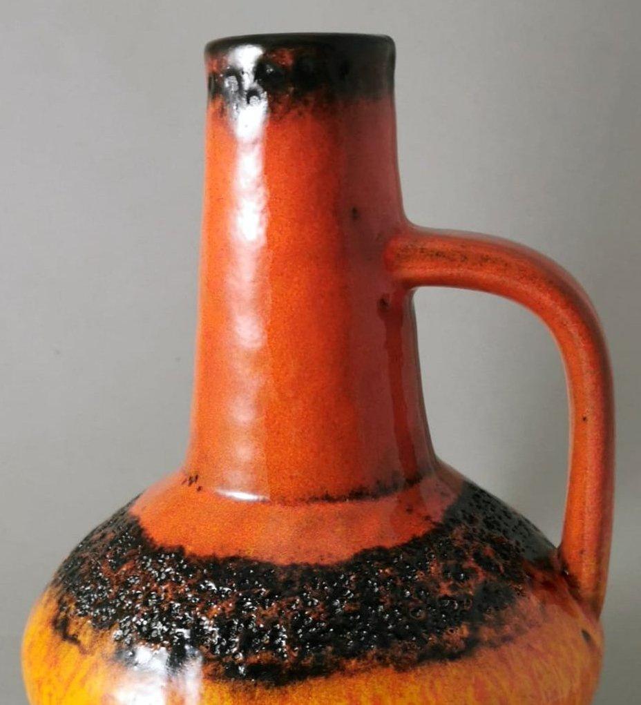 Fat Lava German Colored And Glazed Ceramic Pitcher For Sale 6