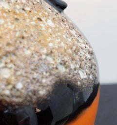 Fat Lava Orange and Brown Ceramic Table Lamp