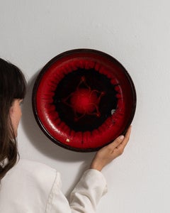 Fat-Lava-Keramik-Servierteller, deutsches Design, satte Farbtöne, 1960er Jahre