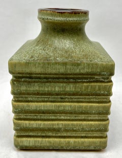 Fat Lava Rectangular Vase with Decor and Stamp 399-15, W-Germany' 1960s
