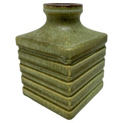 Fat Lava Rectangular Vase with Decor and Stamp 399-15, W-Germany' 1960s
