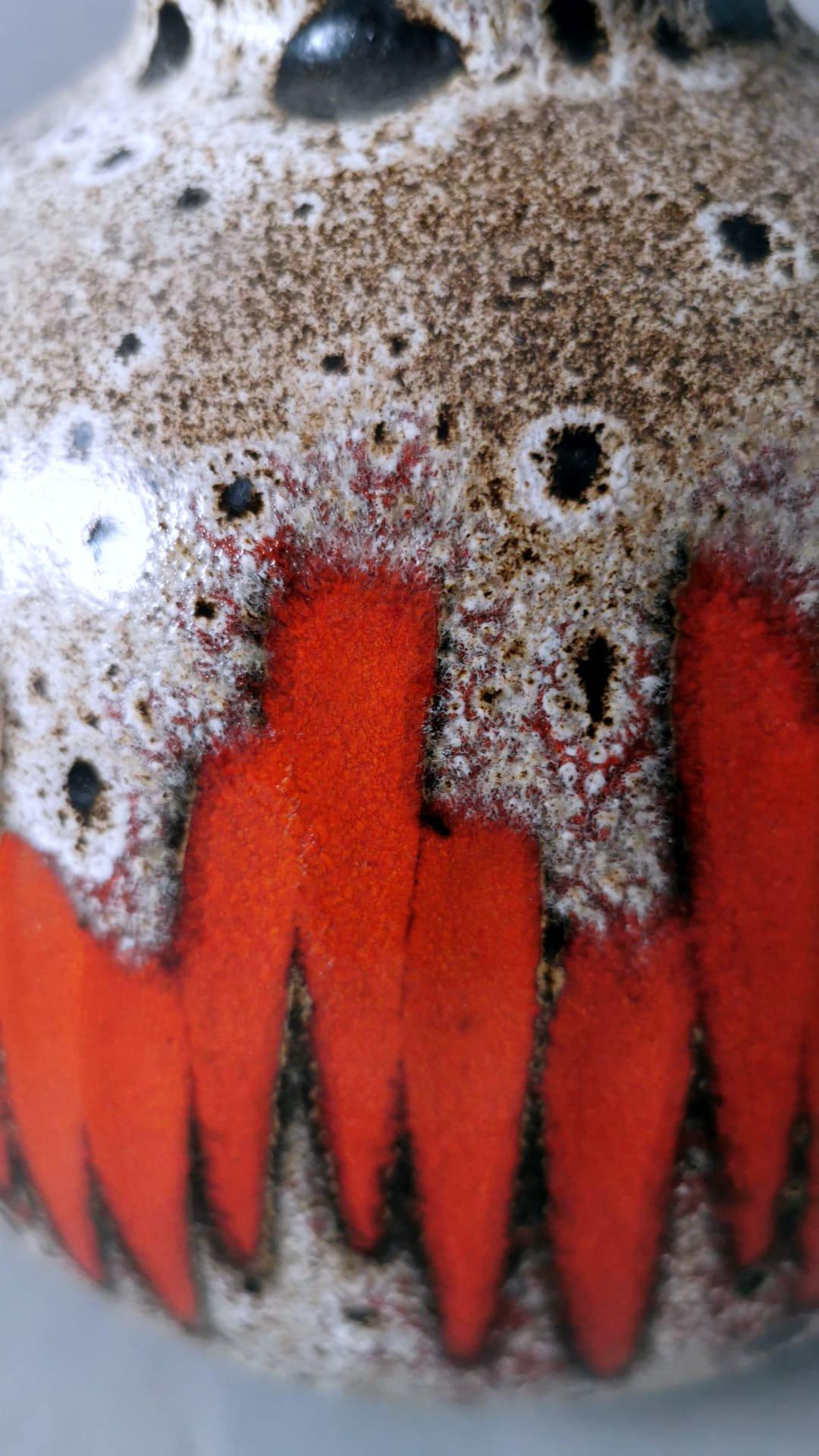 Pichet en céramique émaillée et colorée lave grasse Scheurich avec poignée, Allemagne  en vente 4