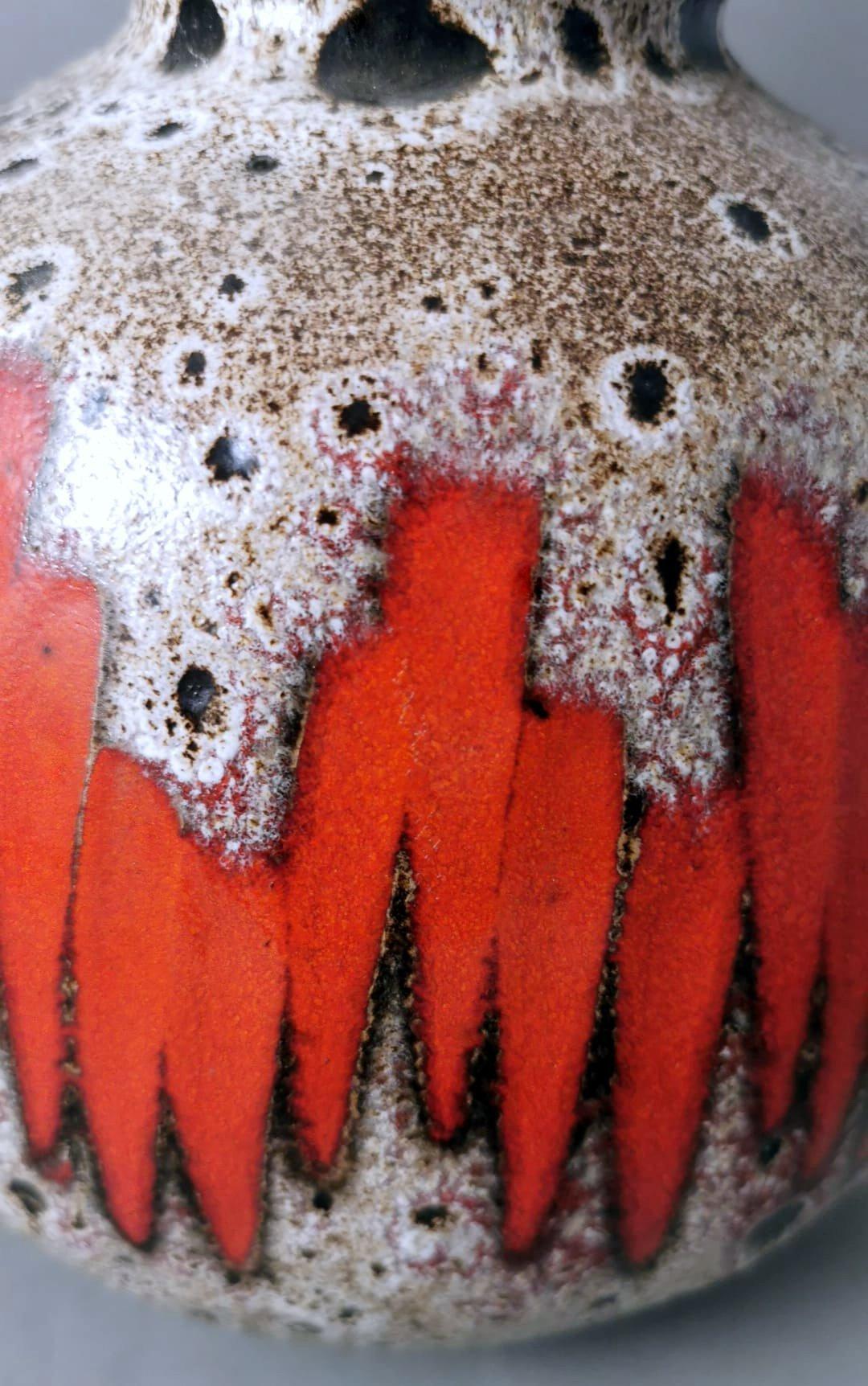 Pichet en céramique émaillée et colorée lave grasse Scheurich avec poignée, Allemagne  en vente 6