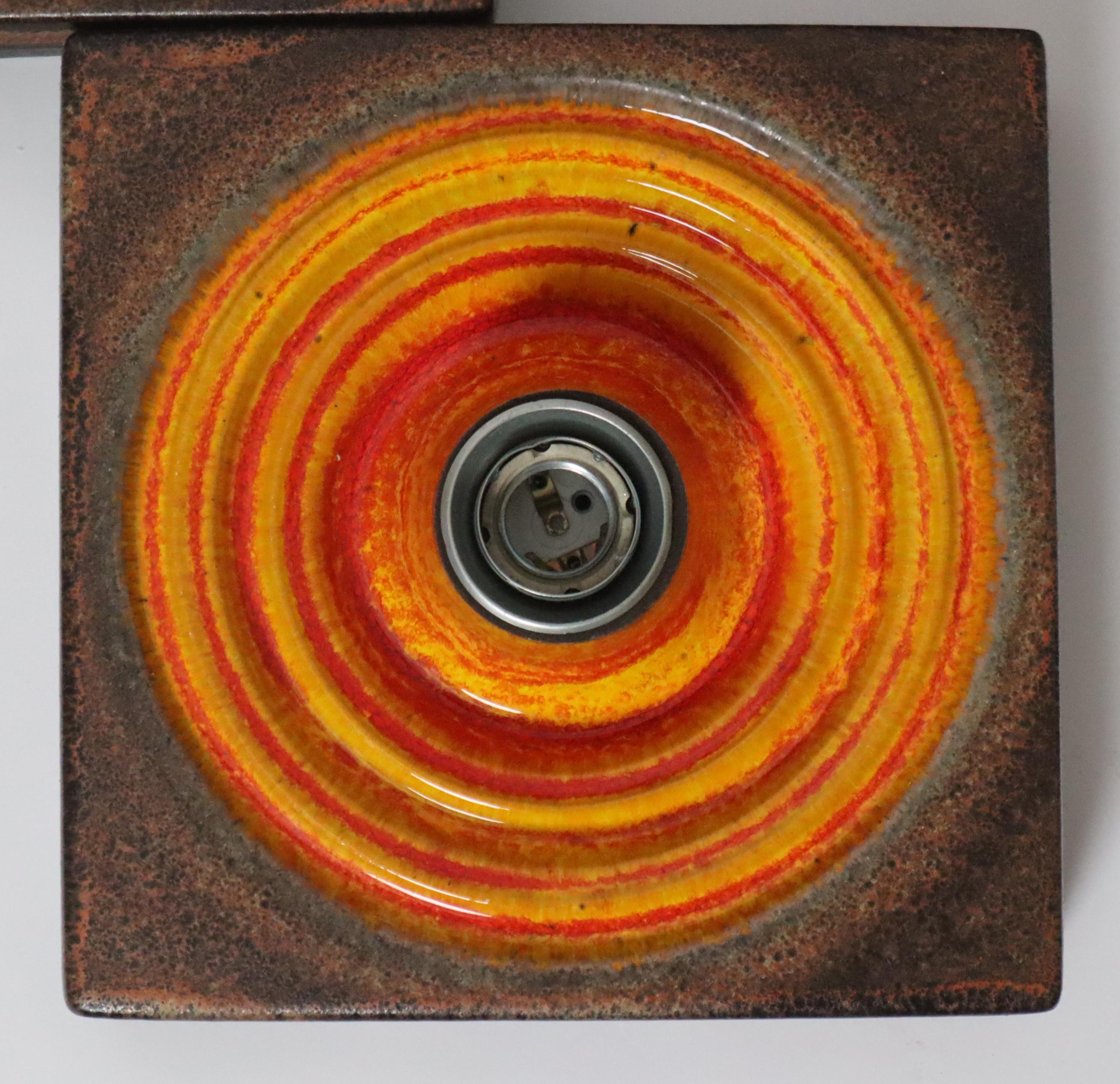 Juego de 6 apliques de lava gorda en marrón anaranjado, Alemania. 1970s en venta 3
