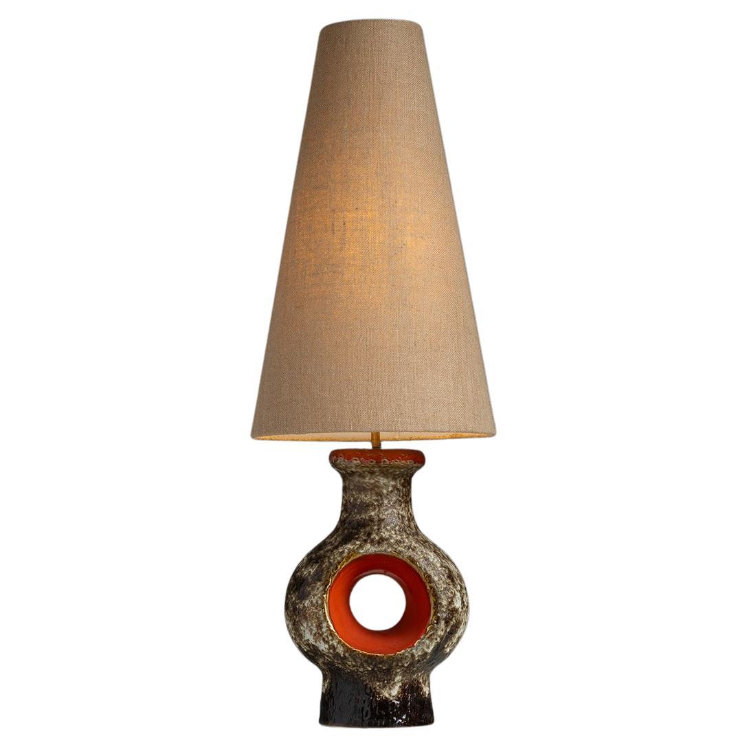 Fette Lava Tischlampe, Westdeutschland um 1960