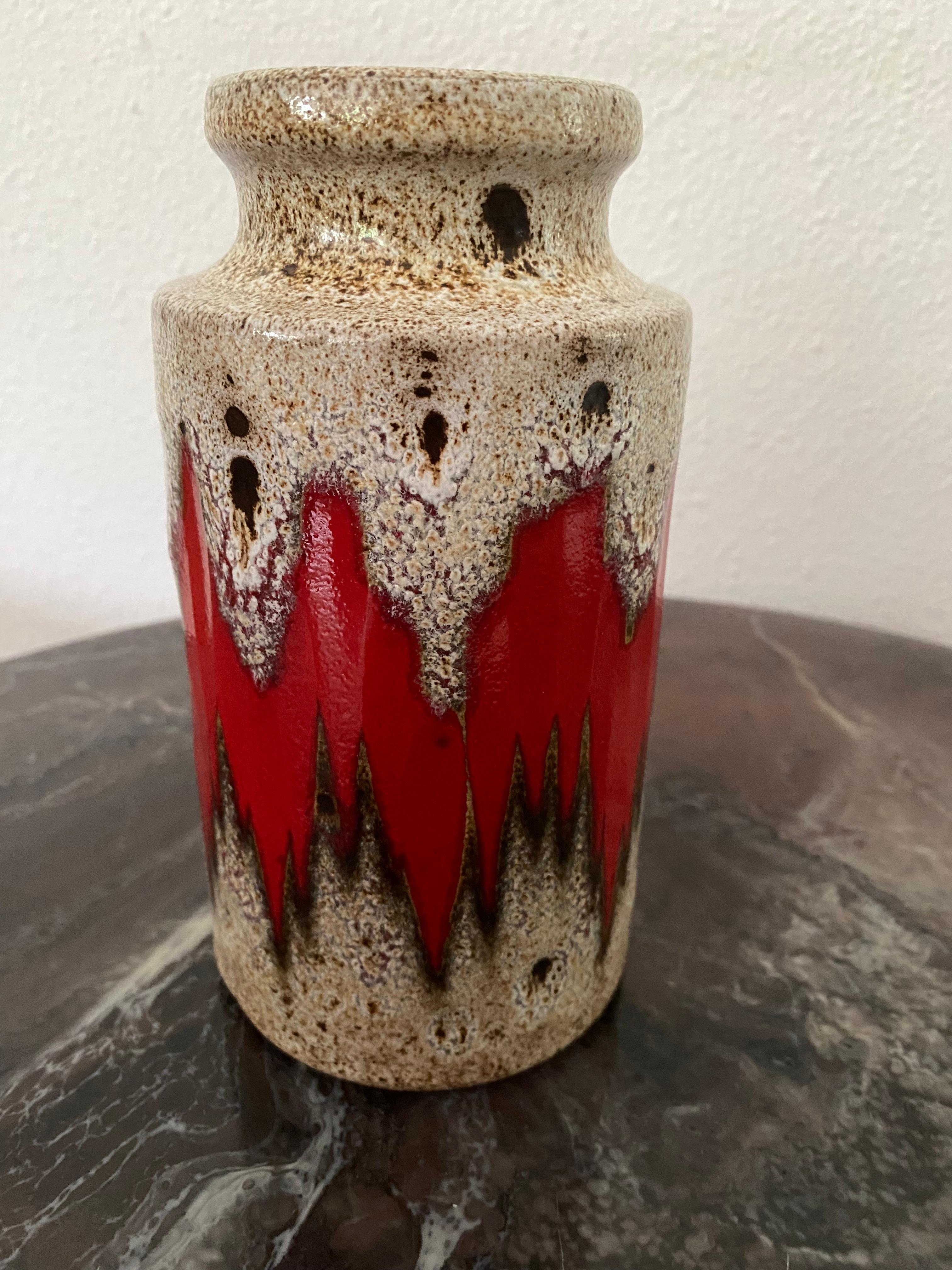Allemand Vase en lave grasse de Scheurich Keramik en vente