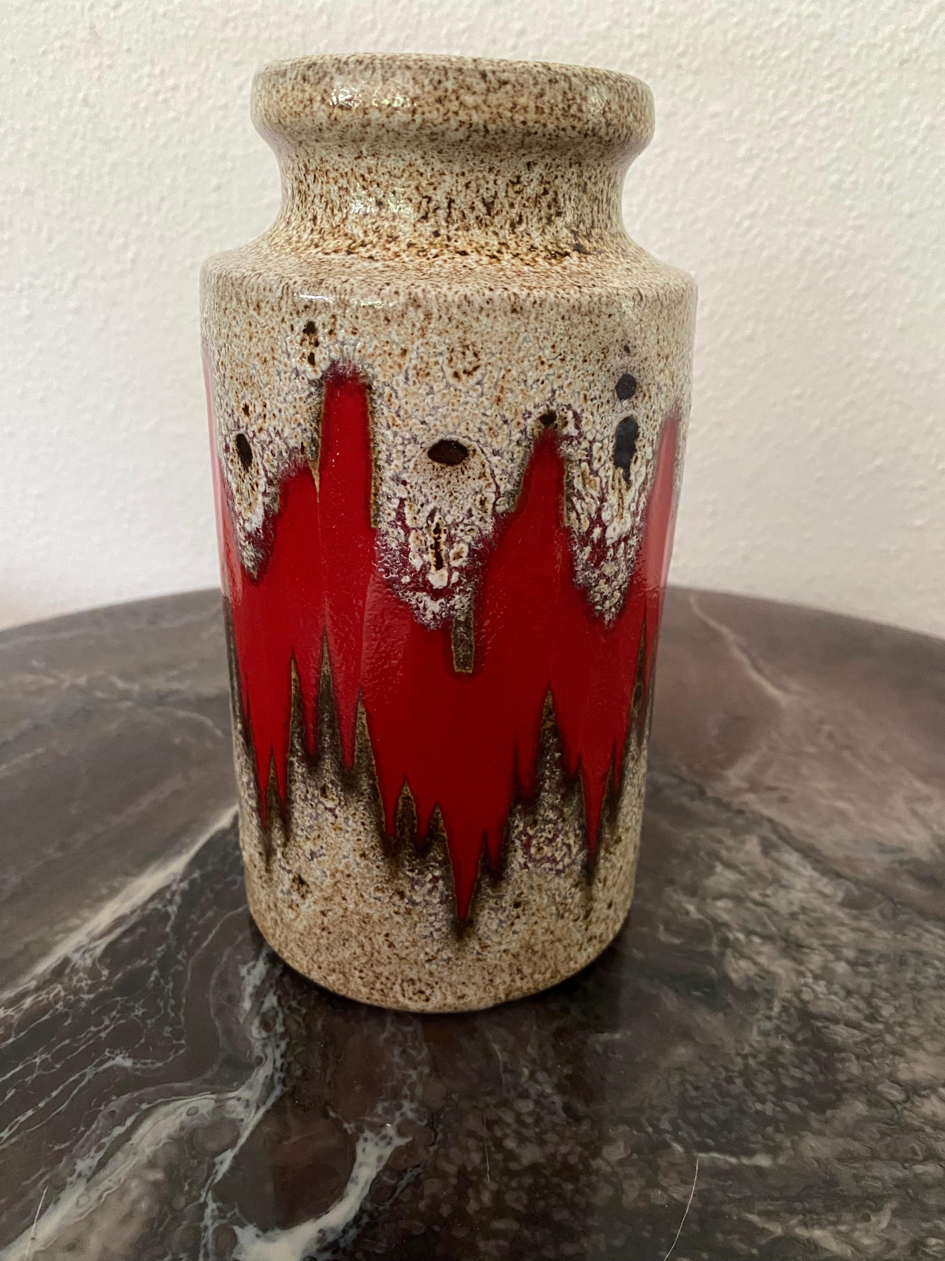 Fat Lava Vase by Scheurich Keramik In Good Condition For Sale In Waddinxveen, ZH