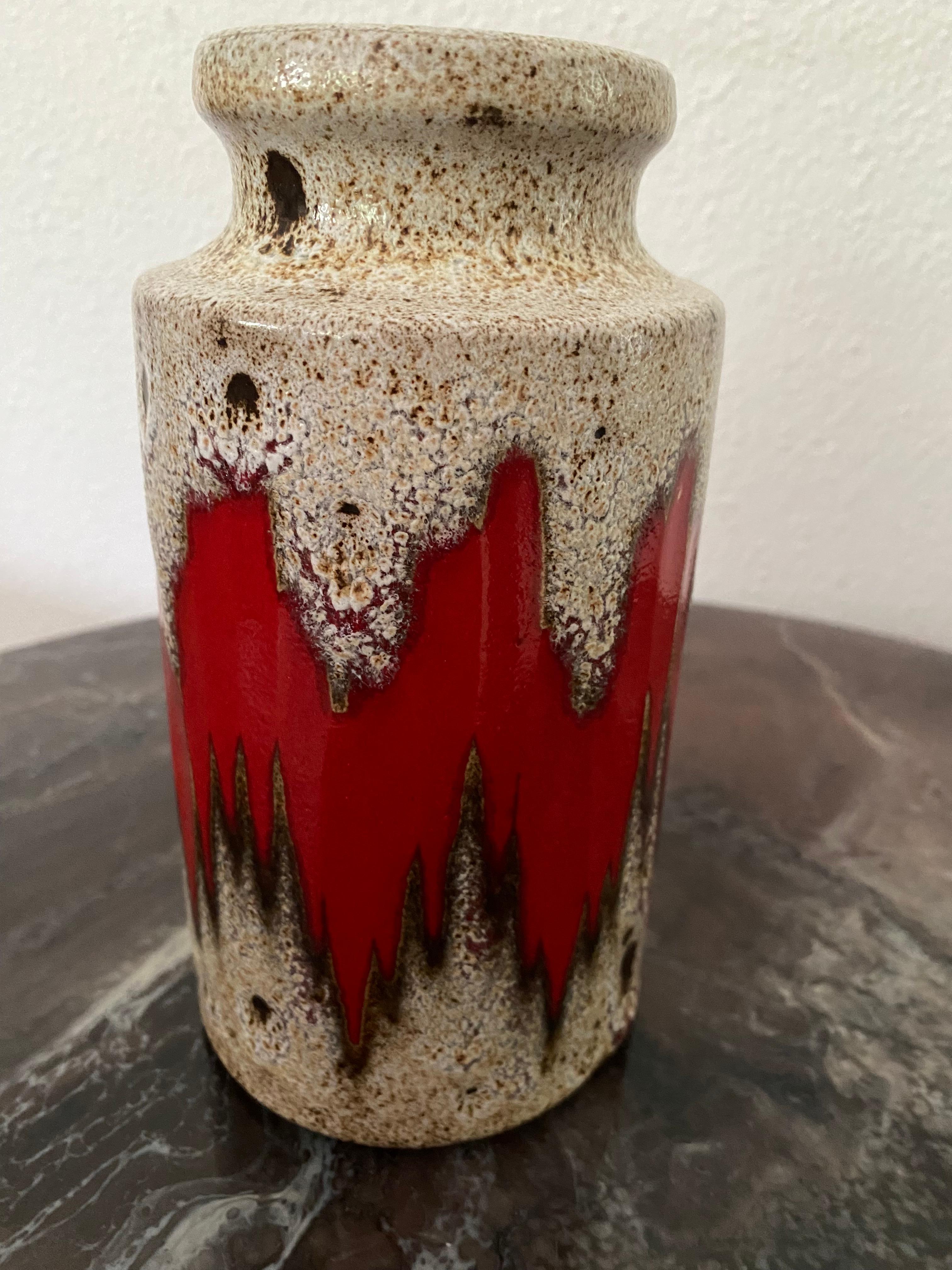 Late 20th Century Fat Lava Vase by Scheurich Keramik For Sale