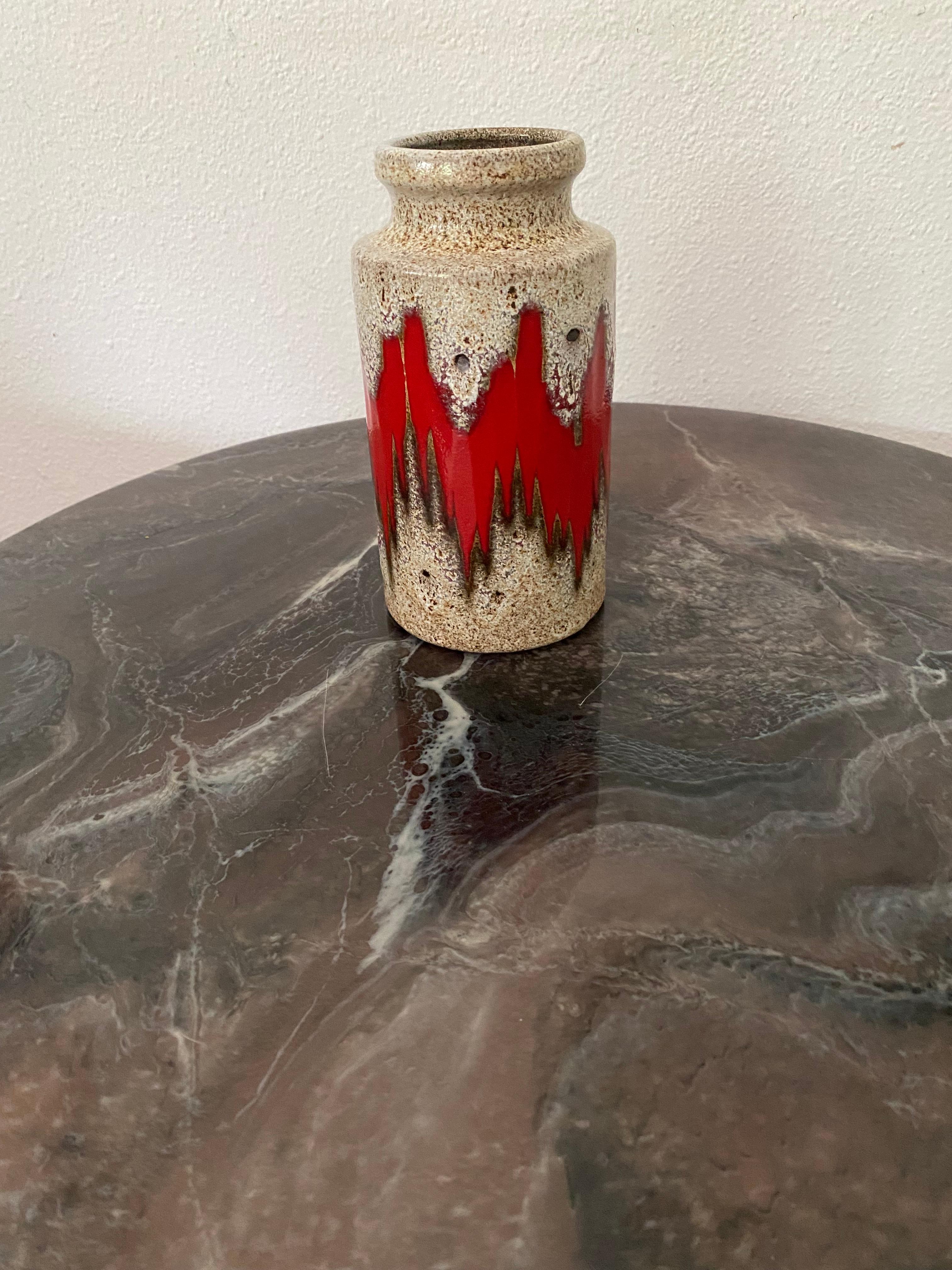 Ceramic Fat Lava Vase by Scheurich Keramik For Sale