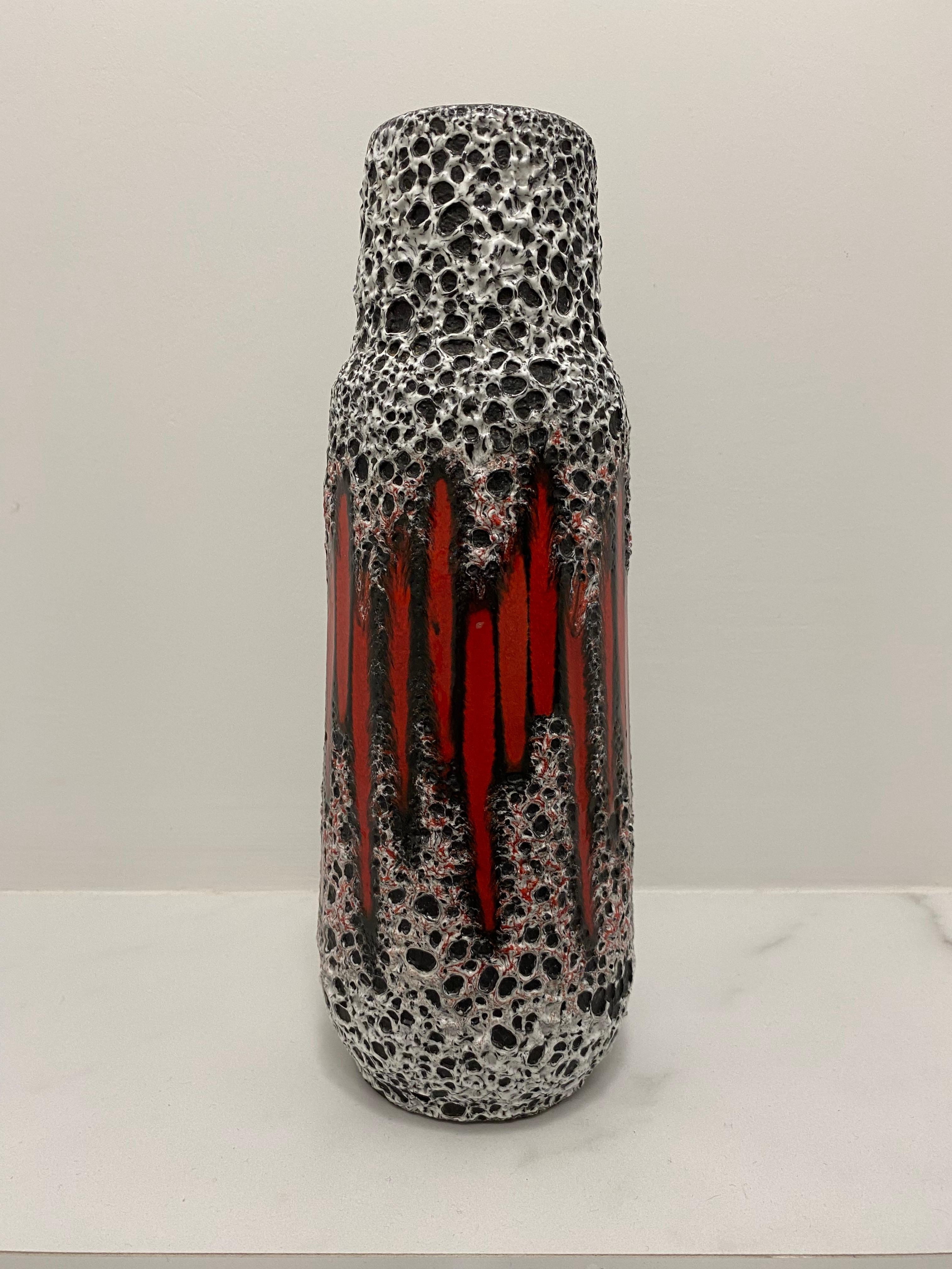 Fat Lava-Vase (Dekor Lora) von Scheurich Keramik Deutschland (Moderne der Mitte des Jahrhunderts) im Angebot