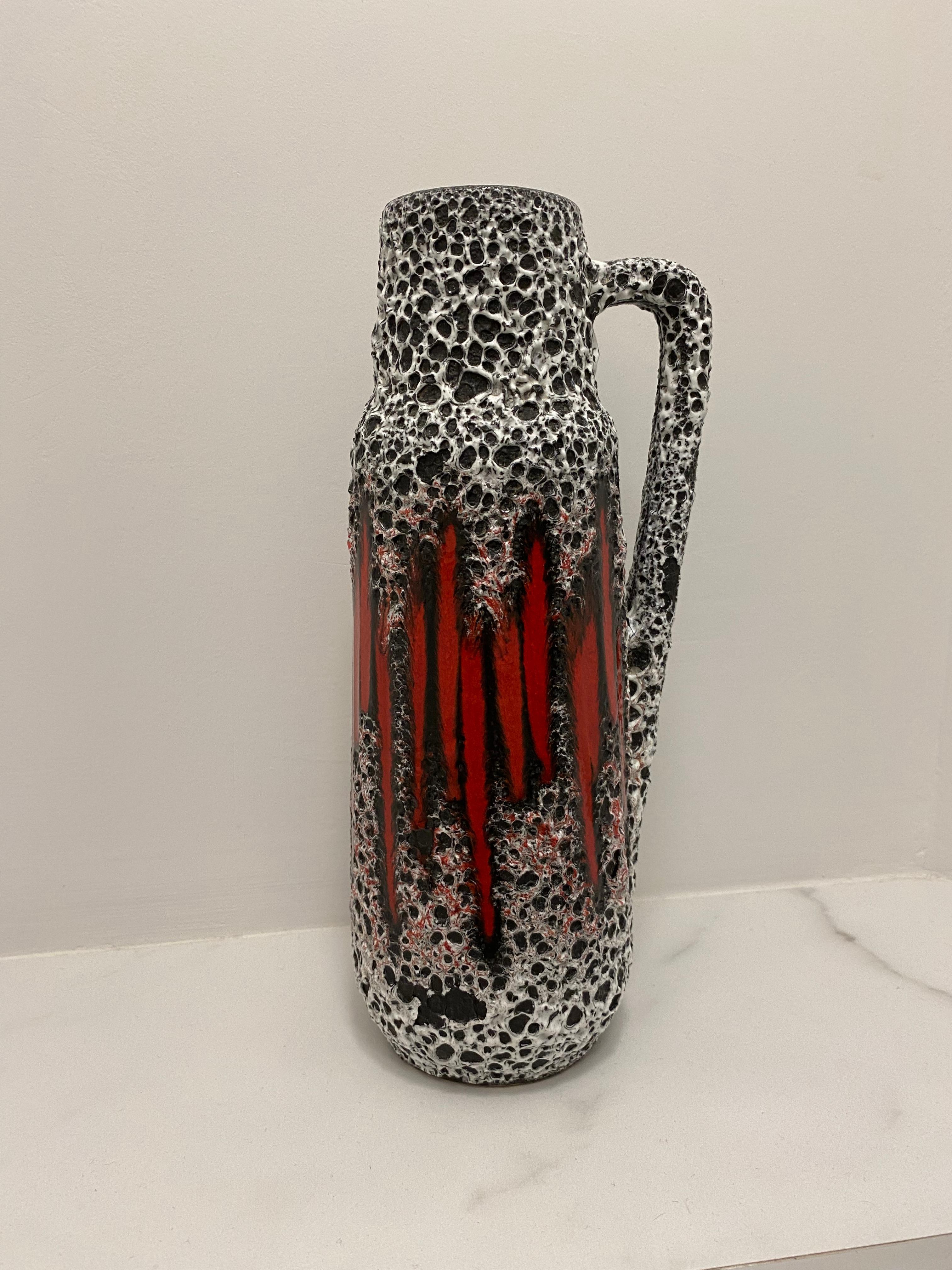 Ceramic Fat Lava Vase (decor Lora) by Scheurich Keramik Germany For Sale