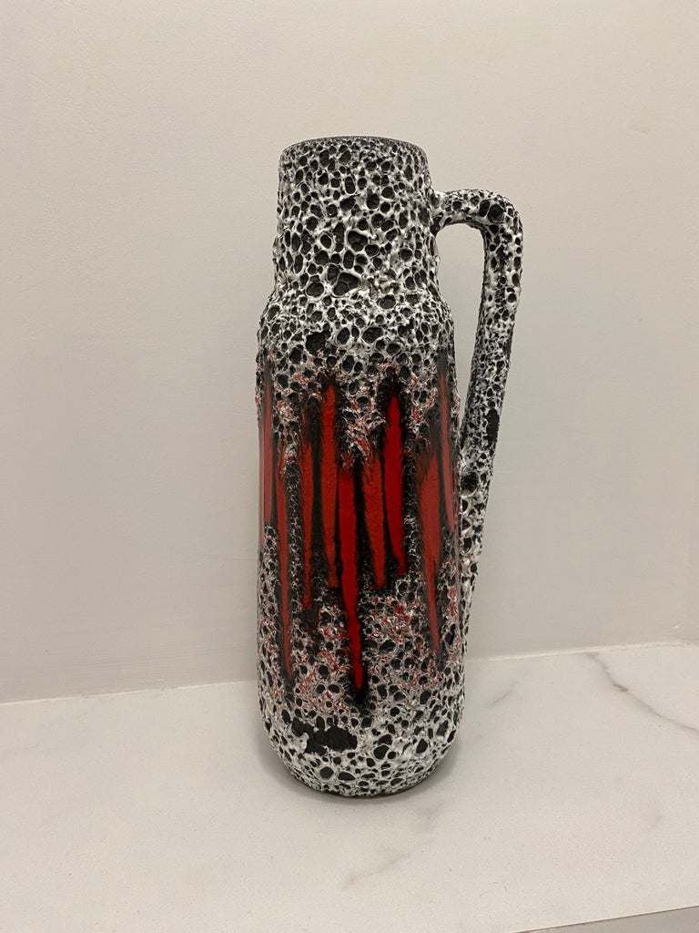 Fat Lava Vase (decor Lora) by Scheurich Keramik Germany For Sale